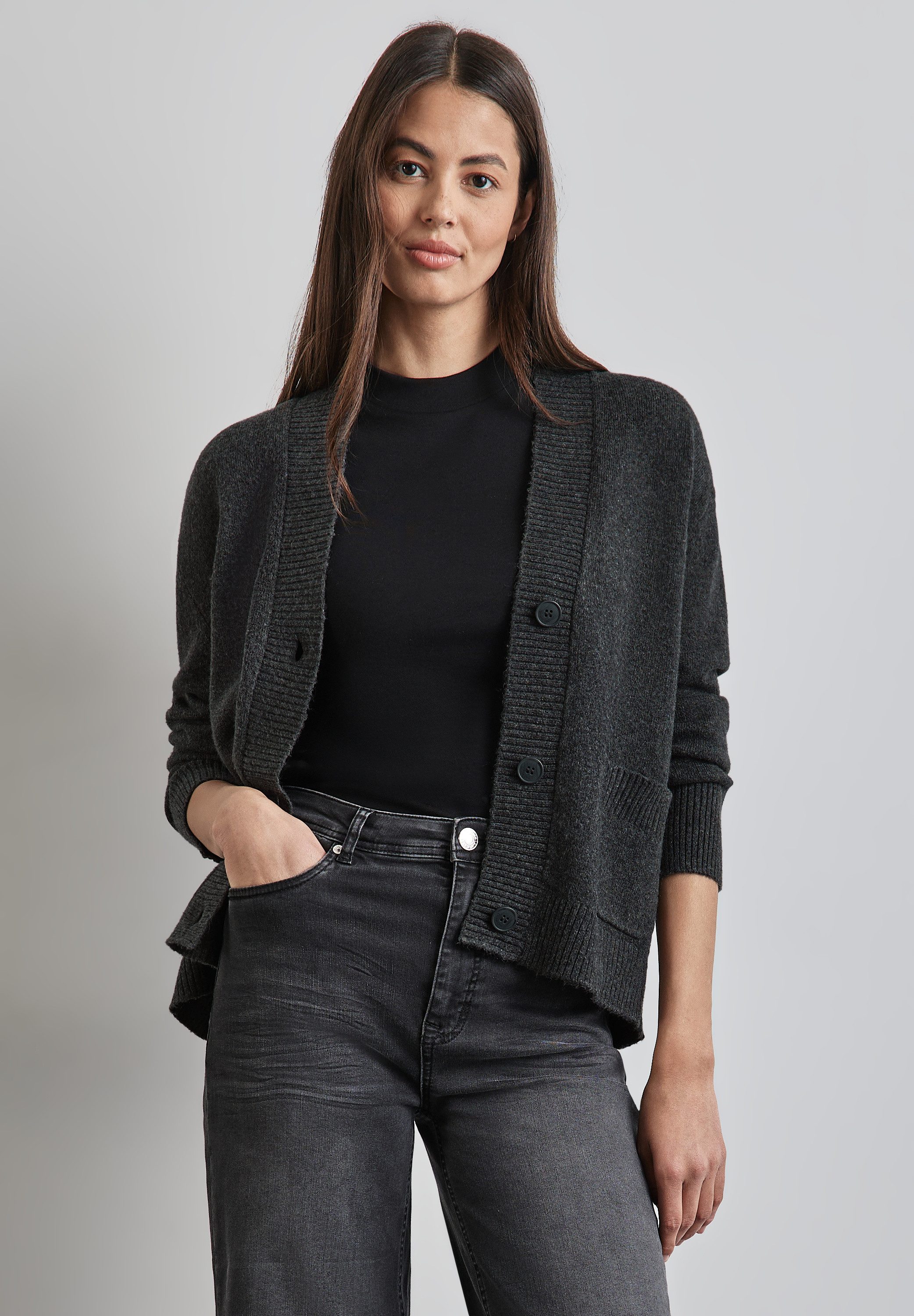 STREET ONE Cardigan mit aufgenähten Taschen