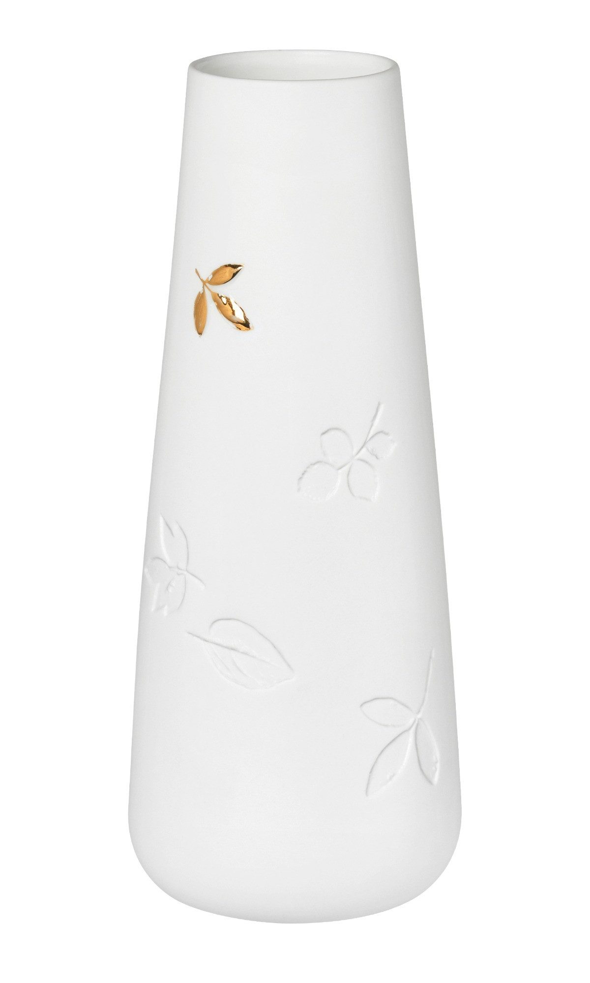 Räder Dekovase räder Vase mit goldenem Blatt Klein