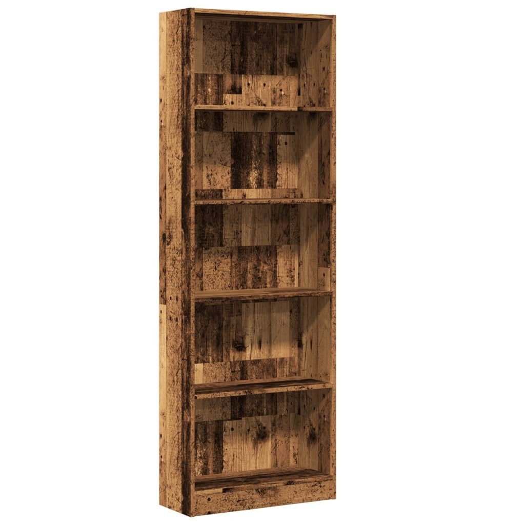 vidaXL Bücherregal Bücherregal Altholz-Optik 60x24x176 cm günstig online kaufen