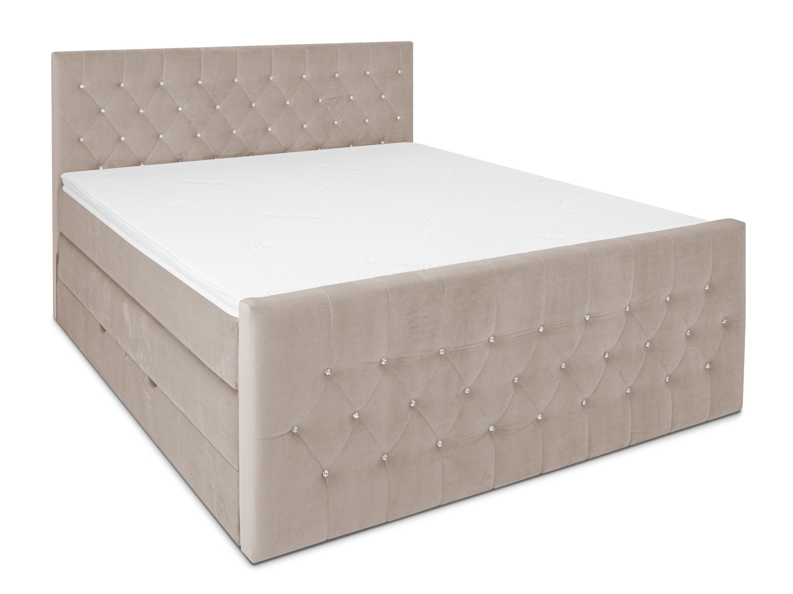 wonello Boxspringbett Sira, mit Bettkasten, Matratzen günstig online kaufen