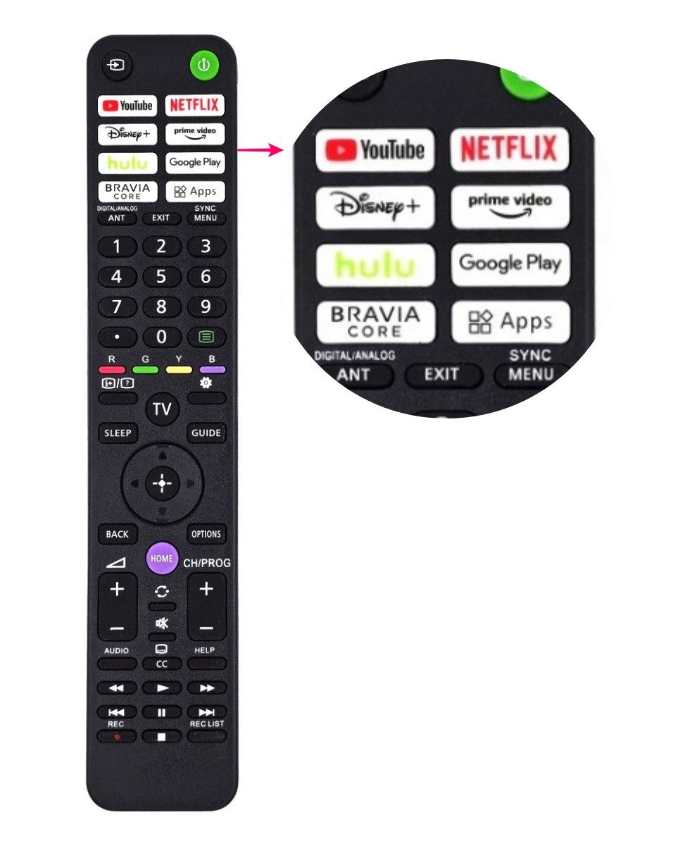 Alltro Universal TV Fernbedienung für alle SONY TV Fernsehers Fernbedienung (Smart LCD LED QLED UHD 4K 8K 3D TV)