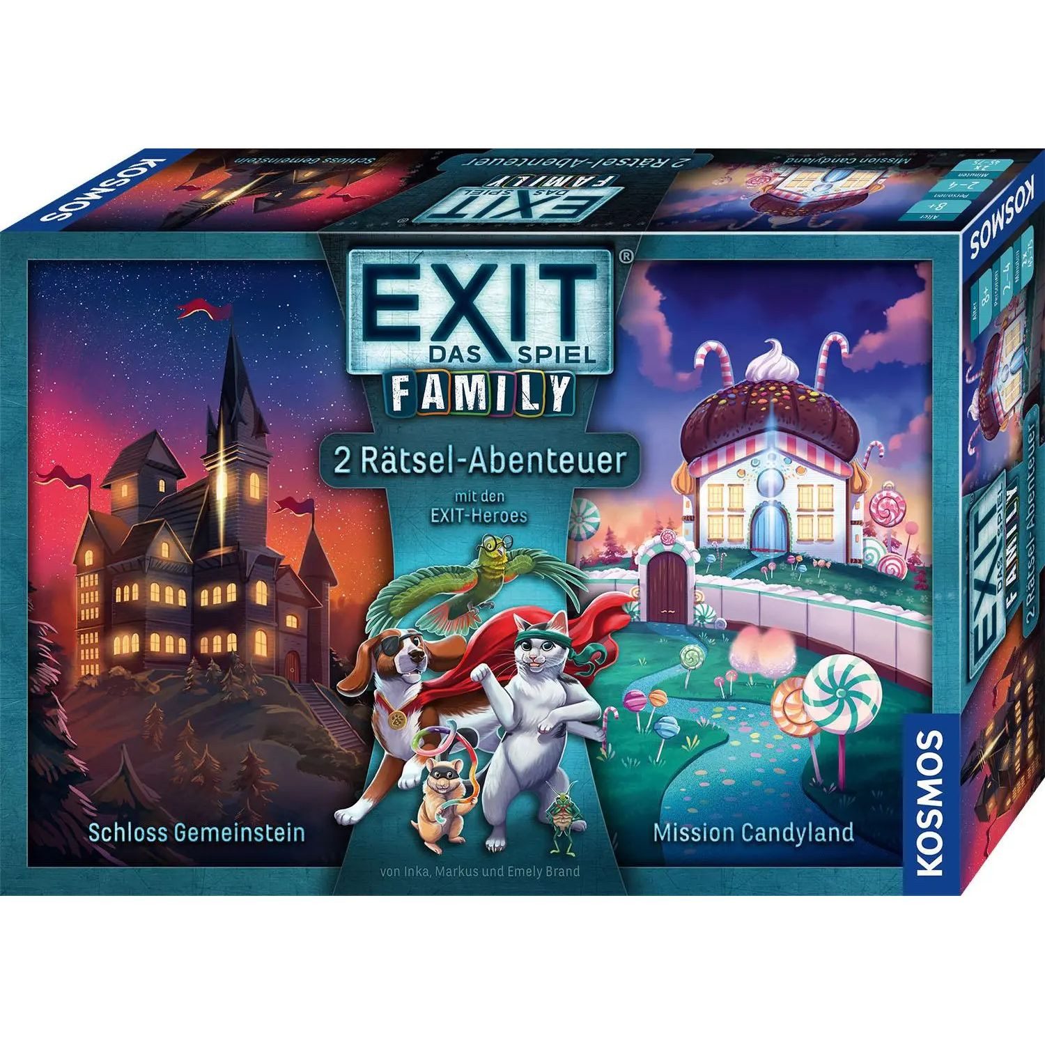 Kosmos Spiel EXIT® - Das Spiel - Family: Schloss Gemeinstein/Mission Candyland