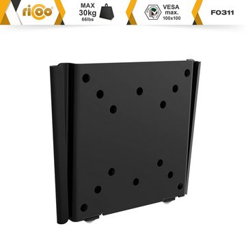 RICOO F0311 TV-Wandhalterung, (bis 32 Zoll, flach curved Fernseher Monitor Wand Halterung universal VESA 100 x 100)
