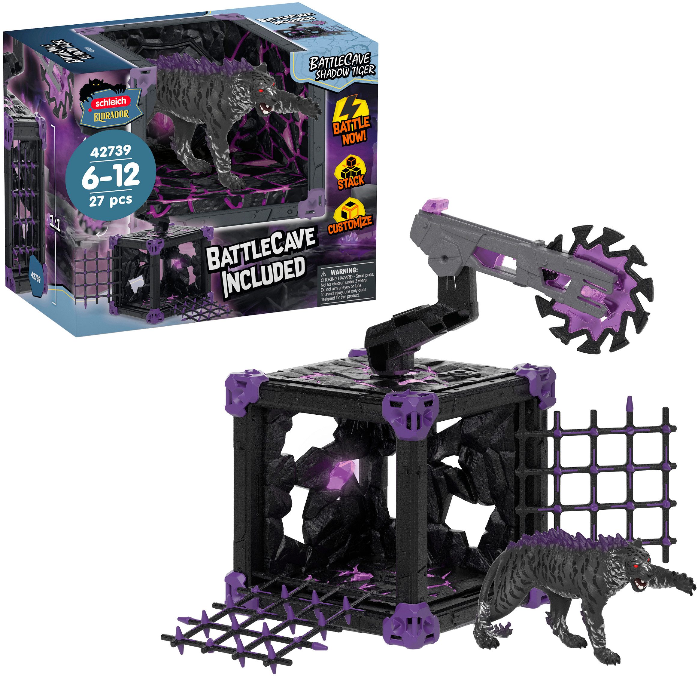 Schleich® Spielfigur ELDRADOR® CREATURES, BattleCave Schattentiger (42739)