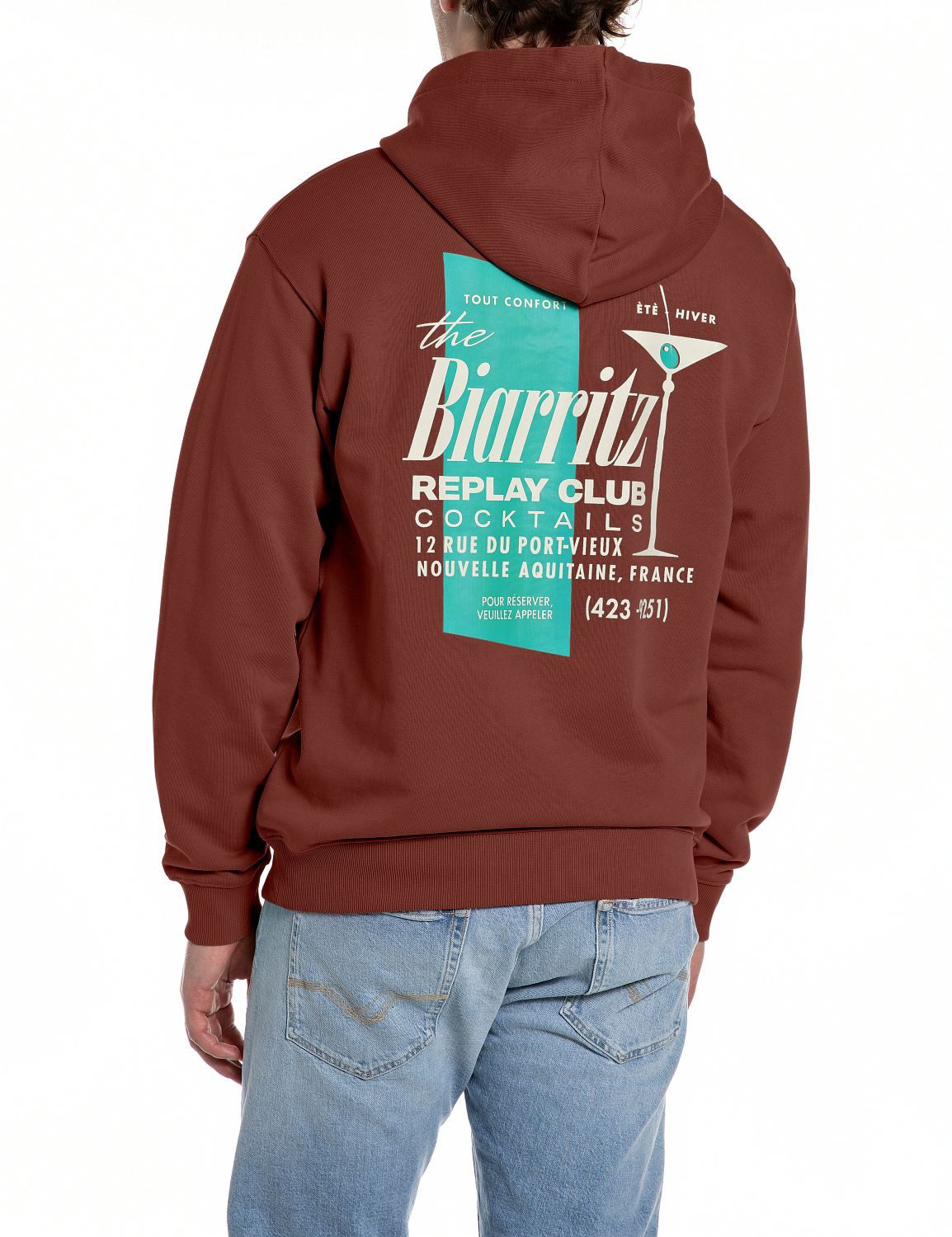 Replay Hoodie mit großem Rückenprint