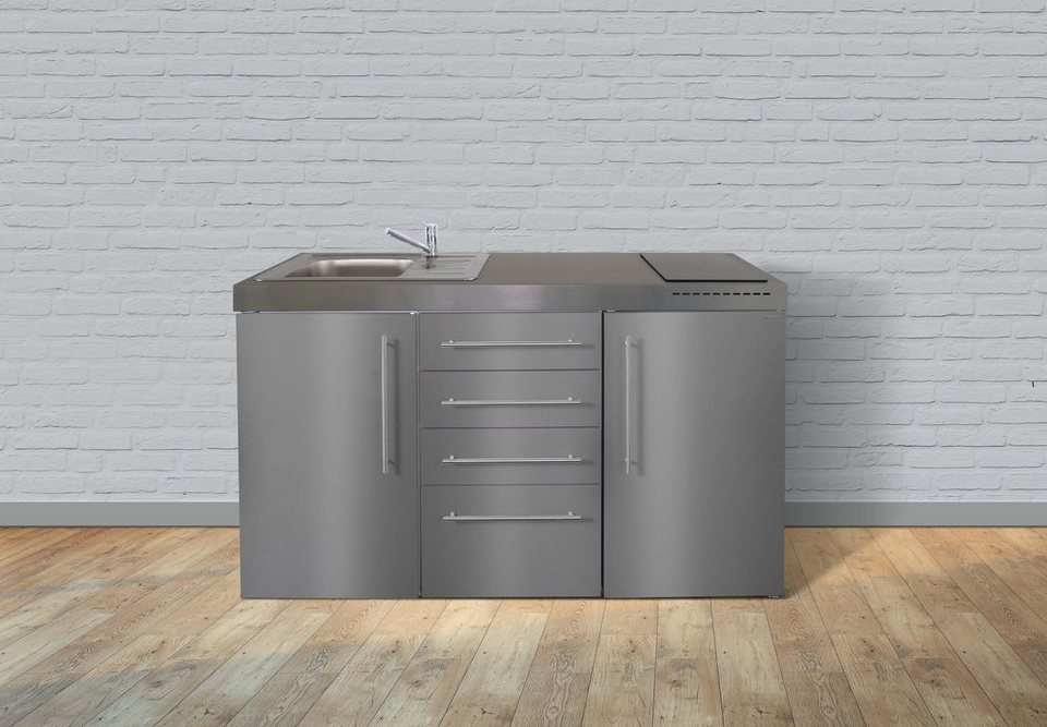 Stengel Metall-Miniküche Premiumline MPS4 150, Kühlschrank, 4 ... Stengel Metall-Miniküche Premiumline MPS4 150, Kühlschrank, 4 ...