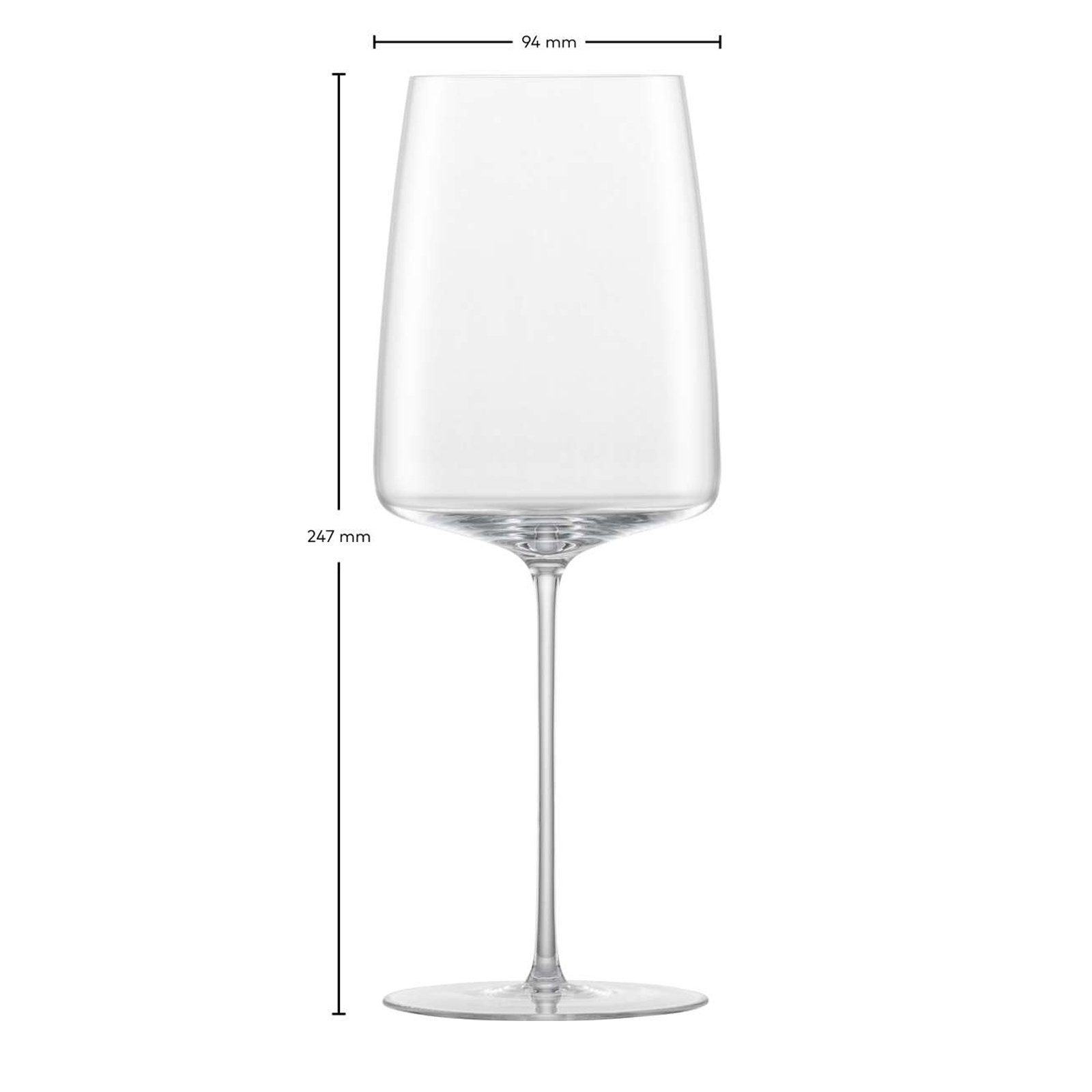Zwiesel Glas Weinglas Simplify Weingläser kraftvoll & würzig 689 ml, 2-tlg., Glas