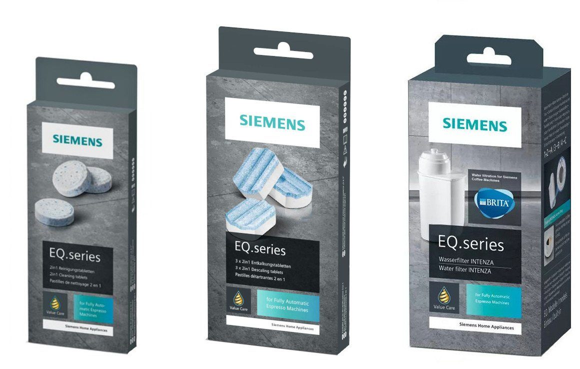SIEMENS TZ80001 + TZ80002 + TZ70003 Pflegeset (SIEMENS, [- TZ80001 + TZ80002 + TZ70003 Reinigung, Entkalkung, Filter Pflegeset)
