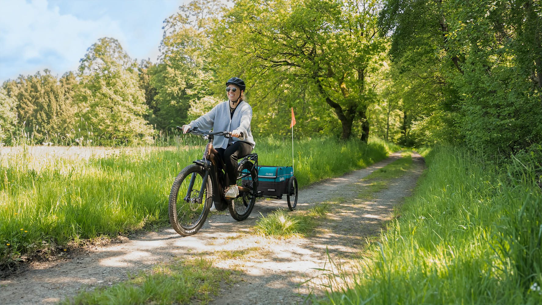 Qeridoo Fahrradlastenanhänger Qubee Cargo / Lastenanhänger - Farbe: Limited Edition Petrol