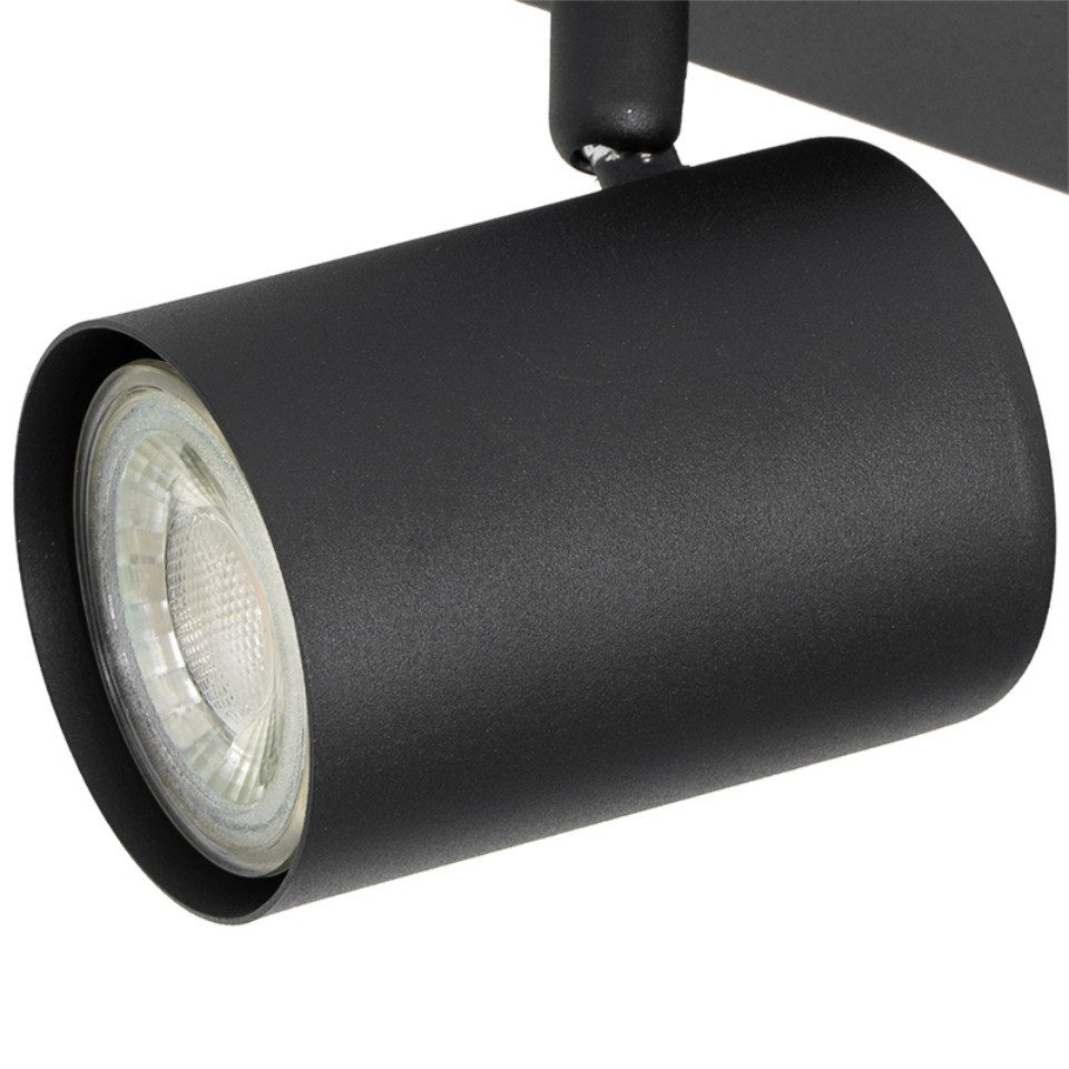 Qazqa LED Aufbaustrahler Jeana, ohne Leuchtmittel, Warmweiß, QAZQA Aufbau­spot, gu10, Schwarz, Stahl, Modern