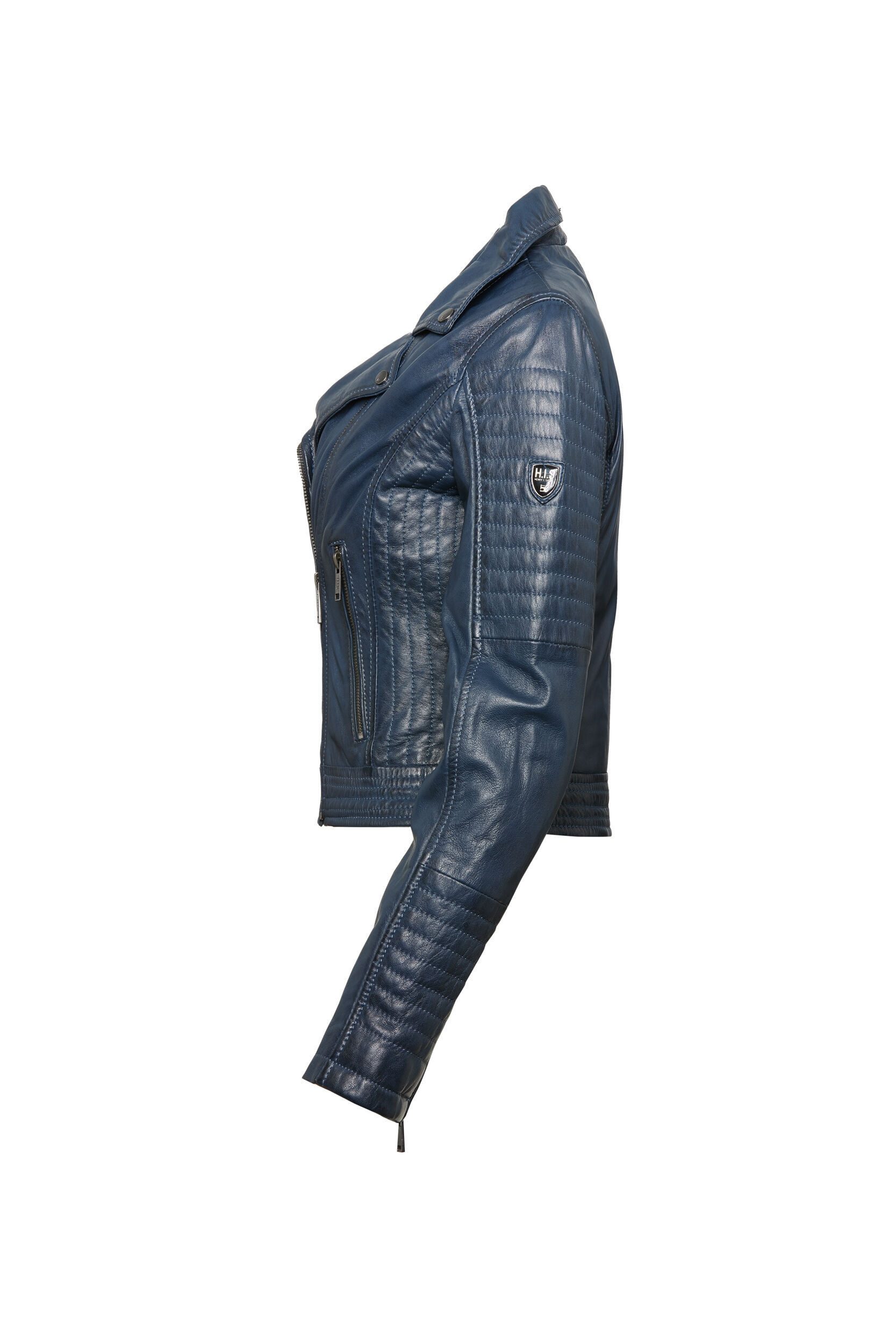 H.I.S Lederjacke (1-St) im Biker-Stil