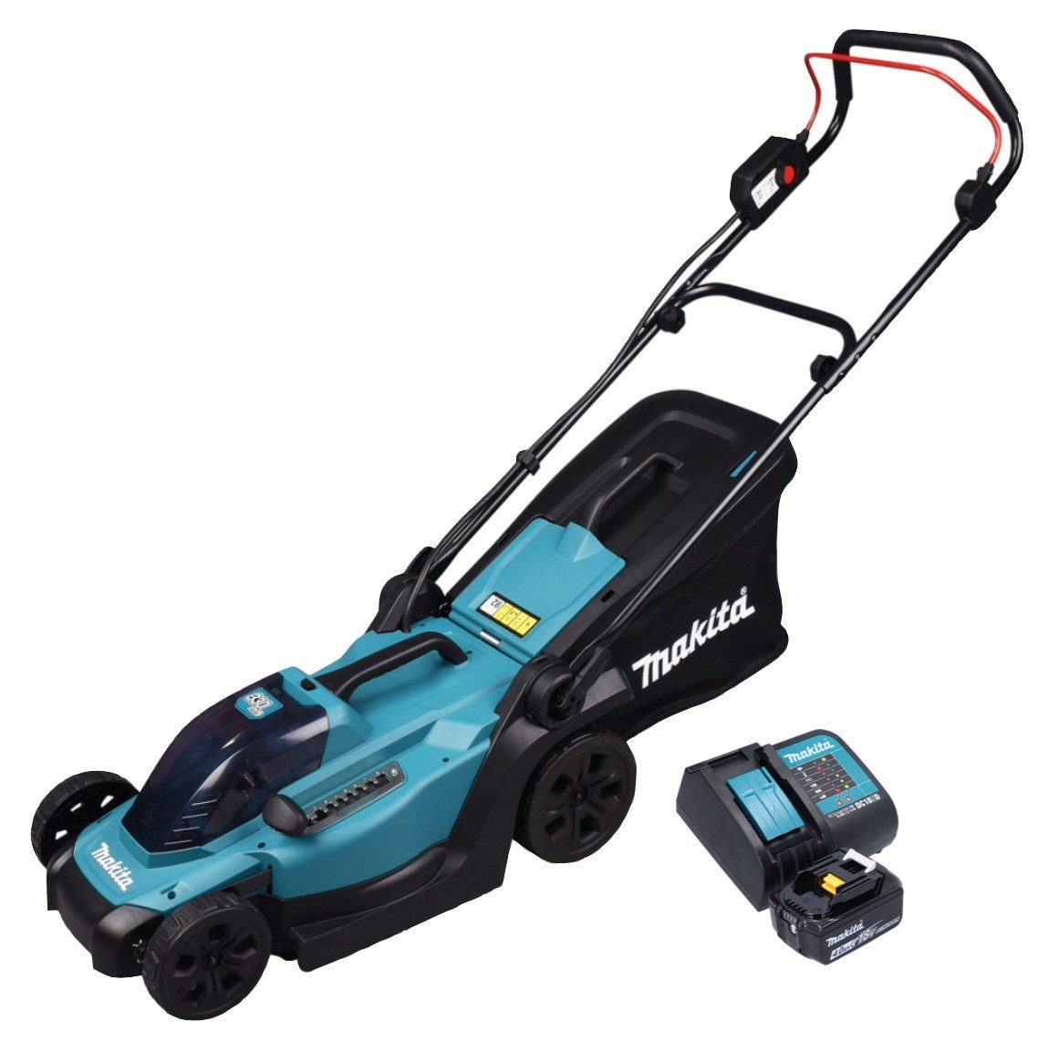 Makita Akkurasenmäher DLM 330 SM Akku Rasenmäher 18 V 33 cm 30 l + 1x Akku 4,0 Ah + Ladeger