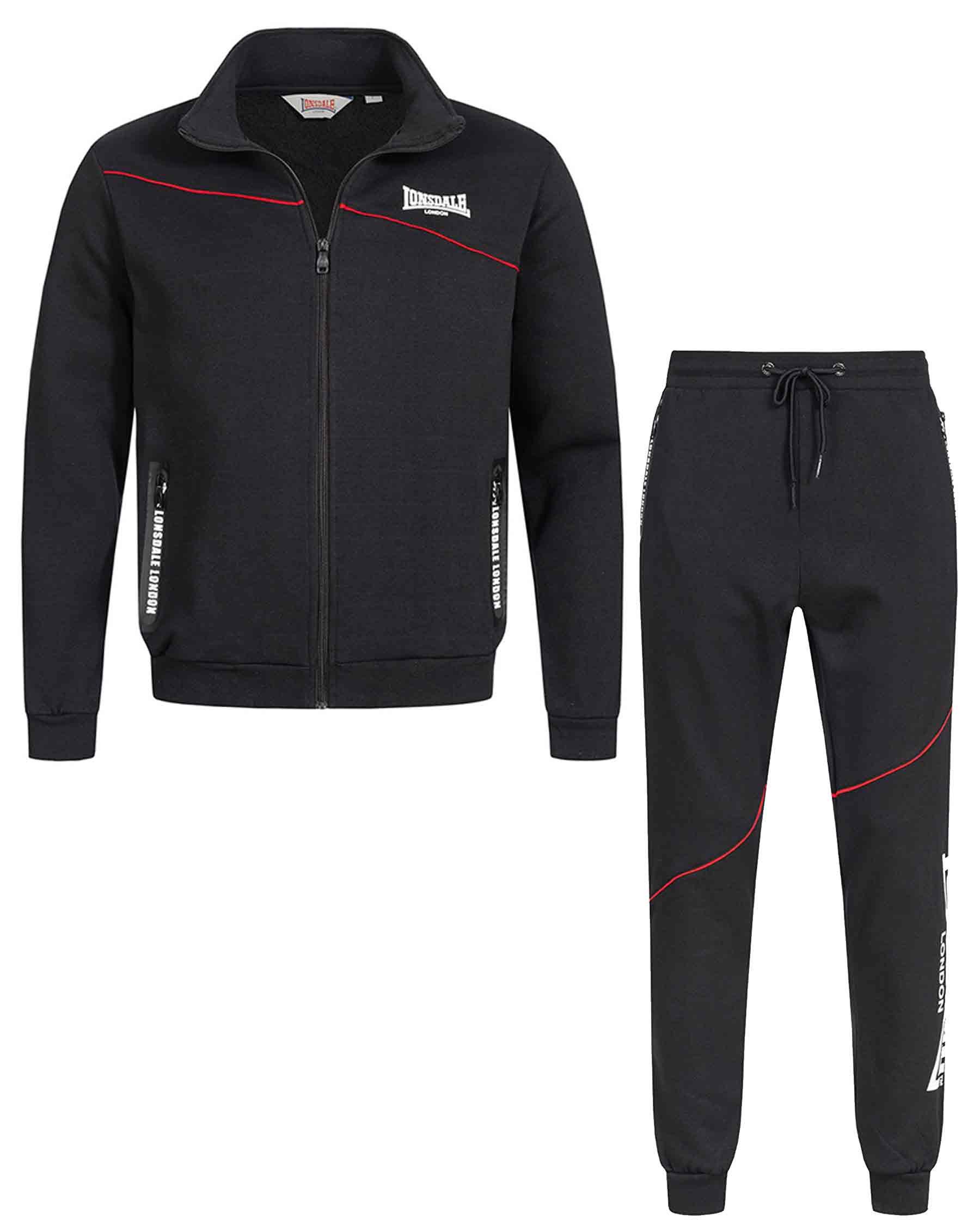 Lonsdale Trainingsanzug Geddington (Packung, 2-tlg., Jacke und Hose), Reißverschlusstaschen, Kragen