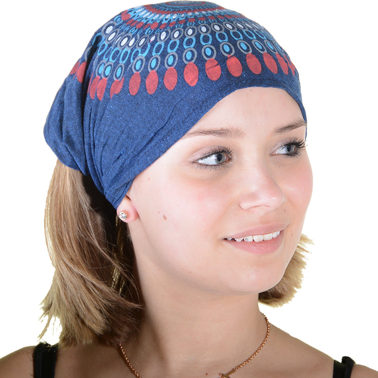 KUNST UND MAGIE Stirnband Kunst und Magie Stirnband Haarband Mandala Hippie Kopftuch Haarband Blau | Stirnbänder