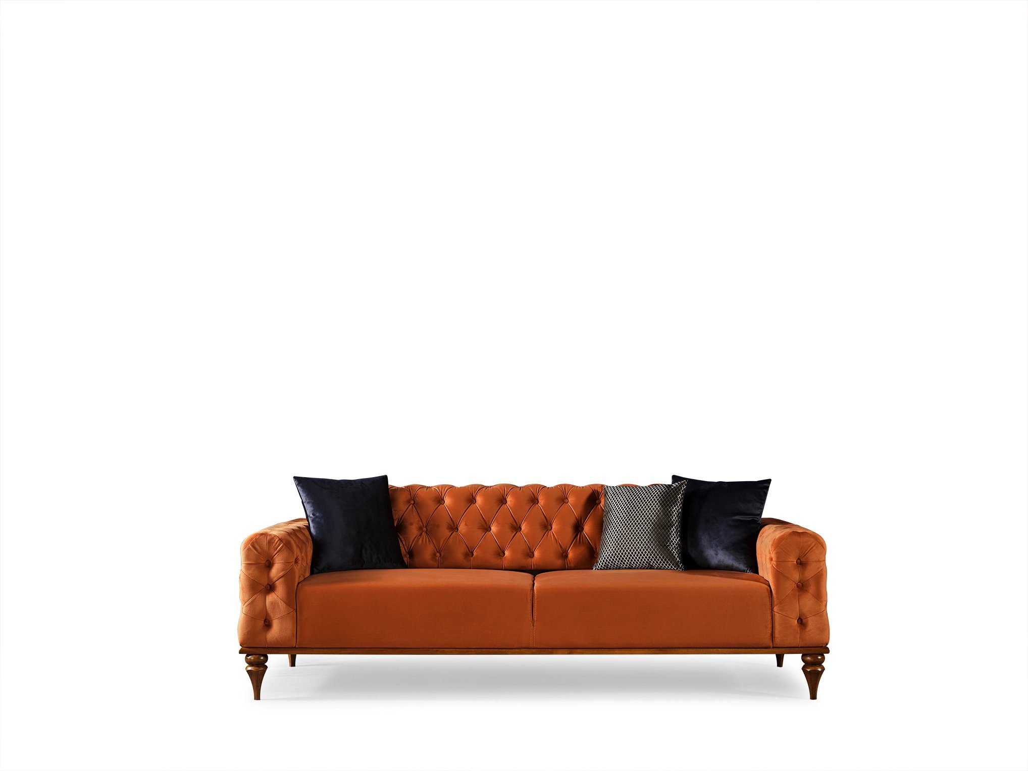 Villa 1 Mikrofaser Handmade Sofa Quality,strapazierfähiger Samtstoff Möbel Kingston, Blau Teil,