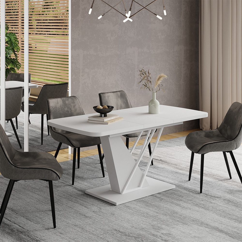 Vicco Esstisch Fenaro, Weiß, 120-160 x 80 cm ausziehbar (1-St)