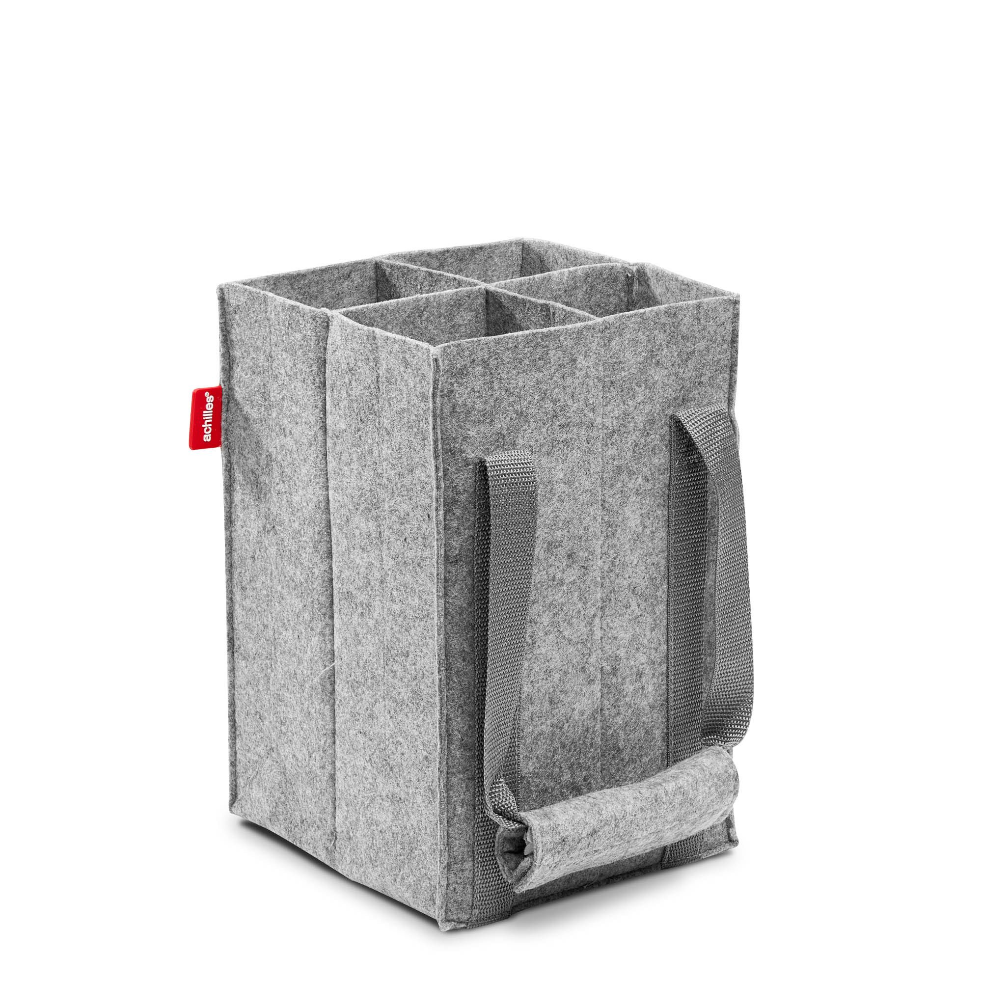 achilles Flaschenkorb Flaschentasche mit 4 Fächer, Auch für 1,5 Liter Flaschen, Flasche