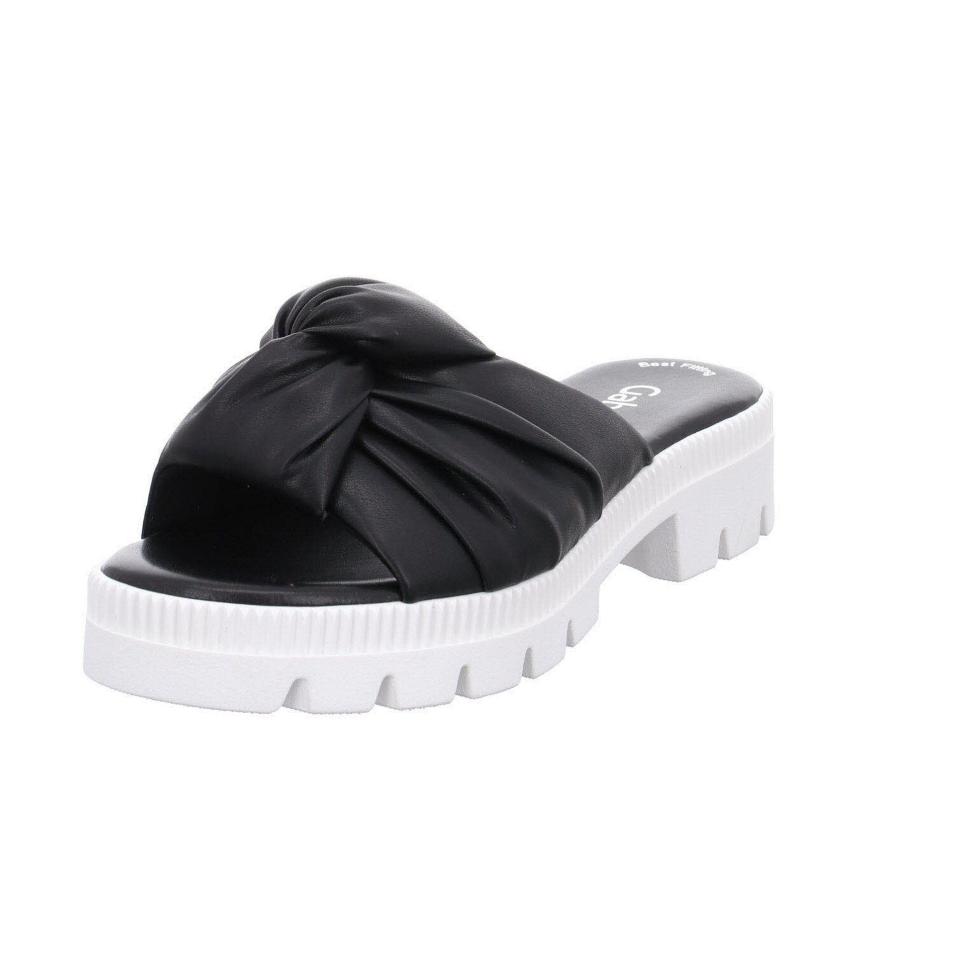 Gabor Damen Pantoletten Sandalen Pantolette Glattleder Pantolette Glattleder schwarz.offwhite / 47