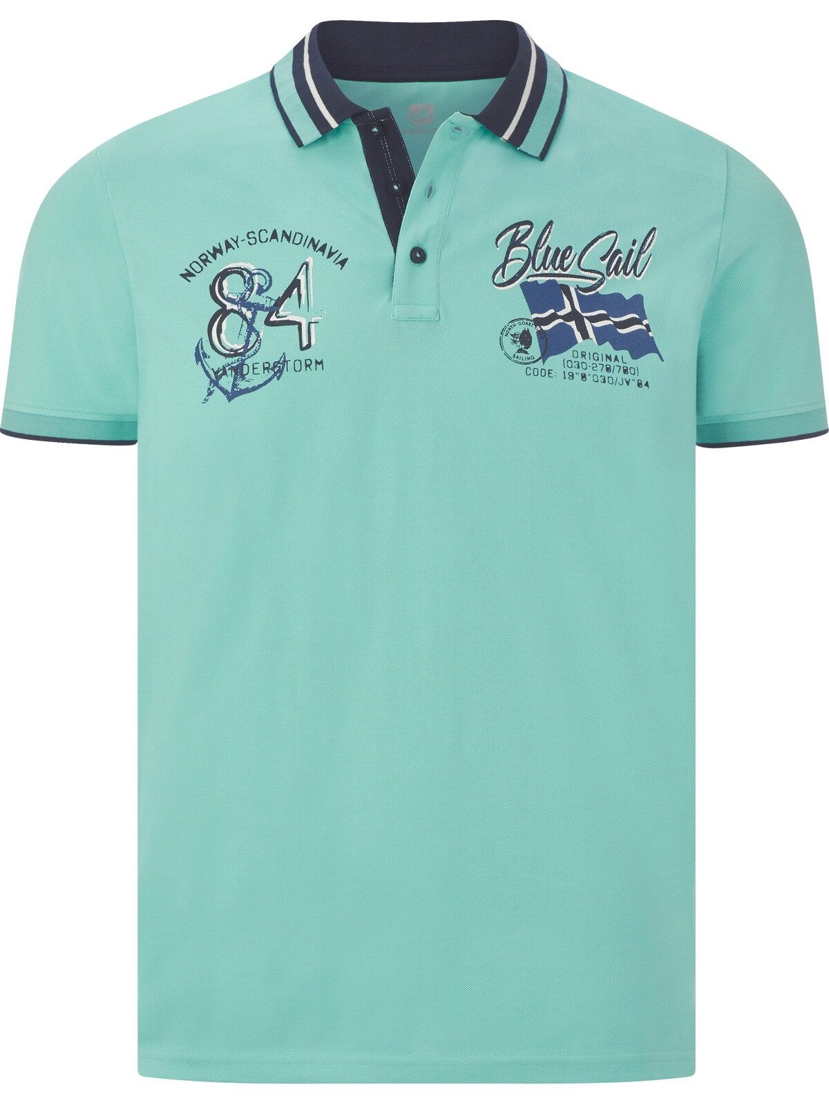 Jan Vanderstorm Poloshirt OLFGIR mit Kontrastdetails