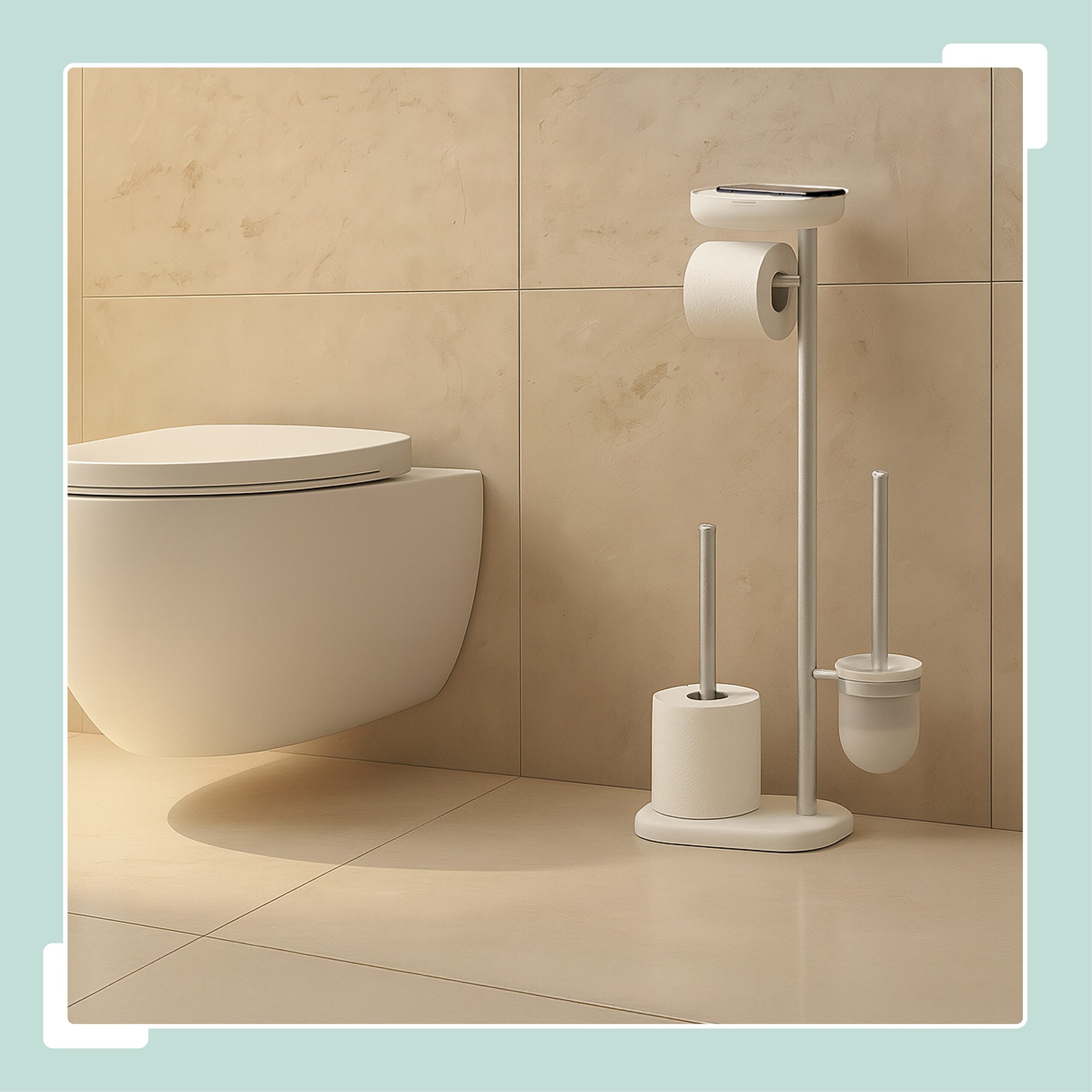 relaxdays WC-Garnitur mit Ablage, weiß günstig online kaufen