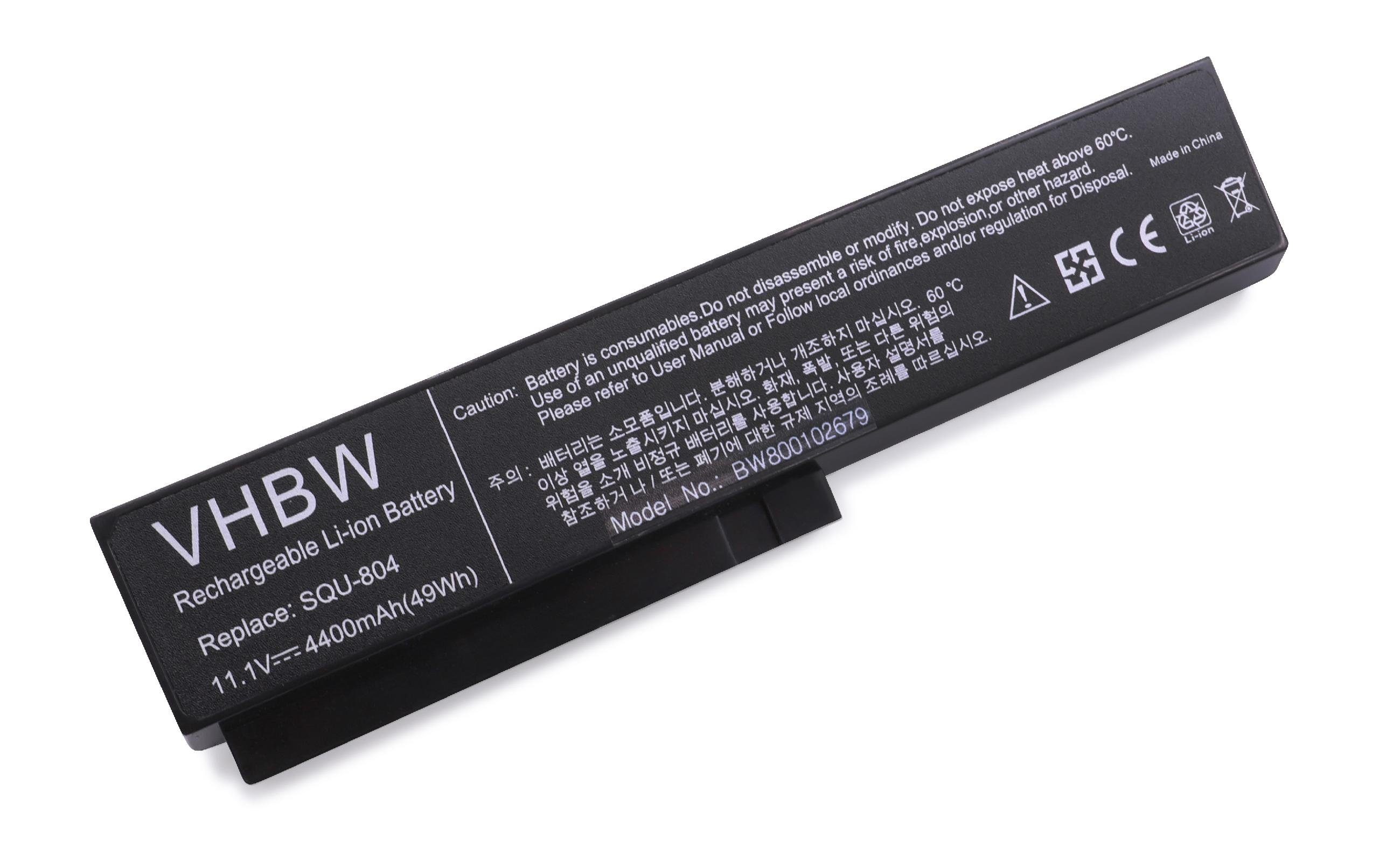 vhbw kompatibel mit LG Xnote R580, R560, R510, R410 Laptop-Akku Li-Ion 4400 mAh (11,1 V)