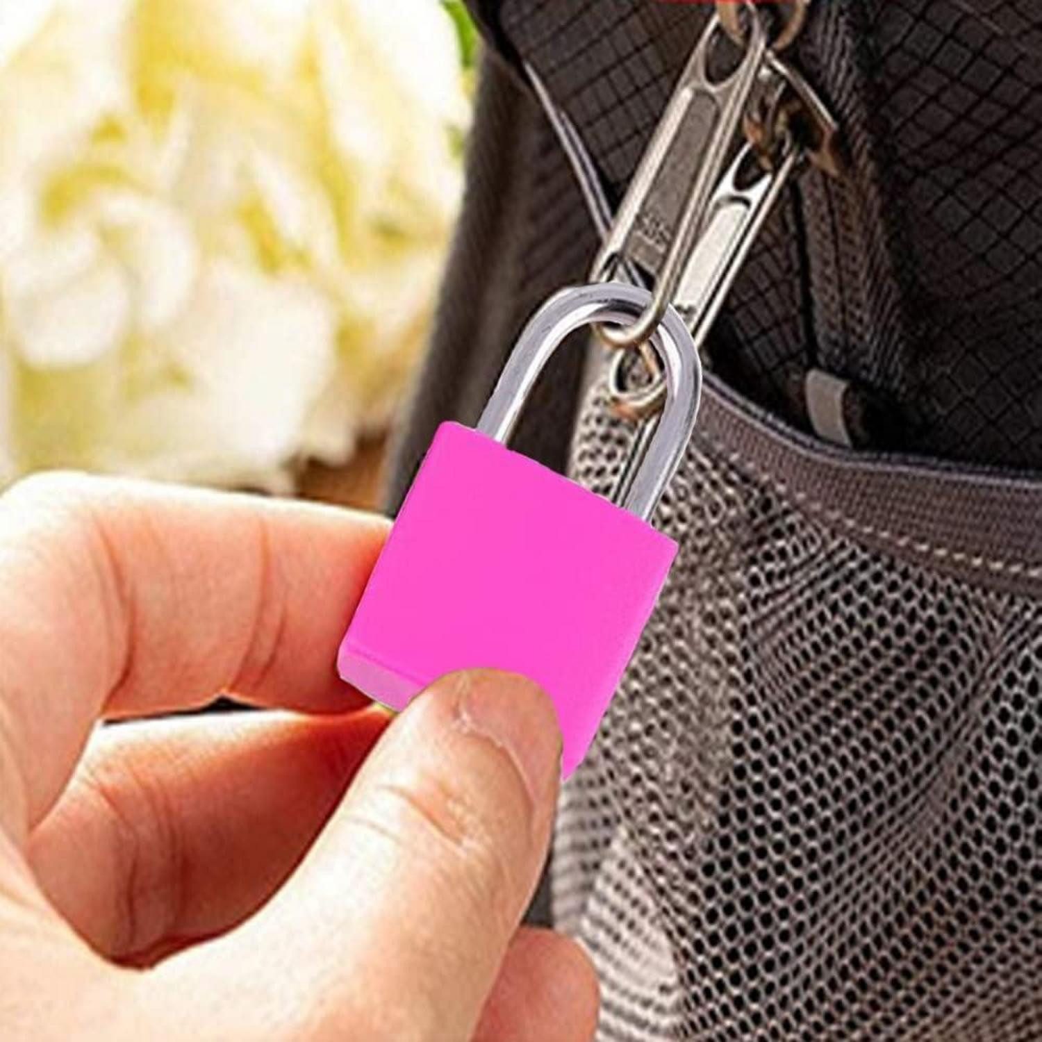 LuxusKollektion Vorhängeschloss Kofferschloss Schlüssel Vorhängeschloss Gepäck Mini 2 Stück Rosa
