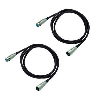 ARLI 2x XLR 5m Kabel / Mikrofonkabel Audio-Kabel, XLR, XLR (500 cm), symmetrische Mikrofon Kabel 3 polig, montierte Konnektoren, hochwertige Abschirmung