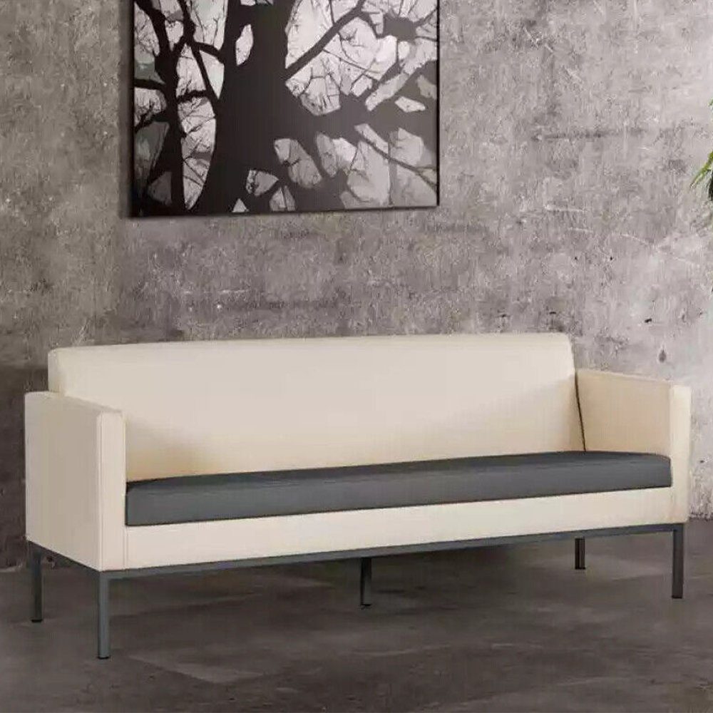 JVmoebel Sofa Büroeinrichtung Sofa Couch 3 Sitzer Arbeitszimmer Polstersofa Textil, Made In Europe