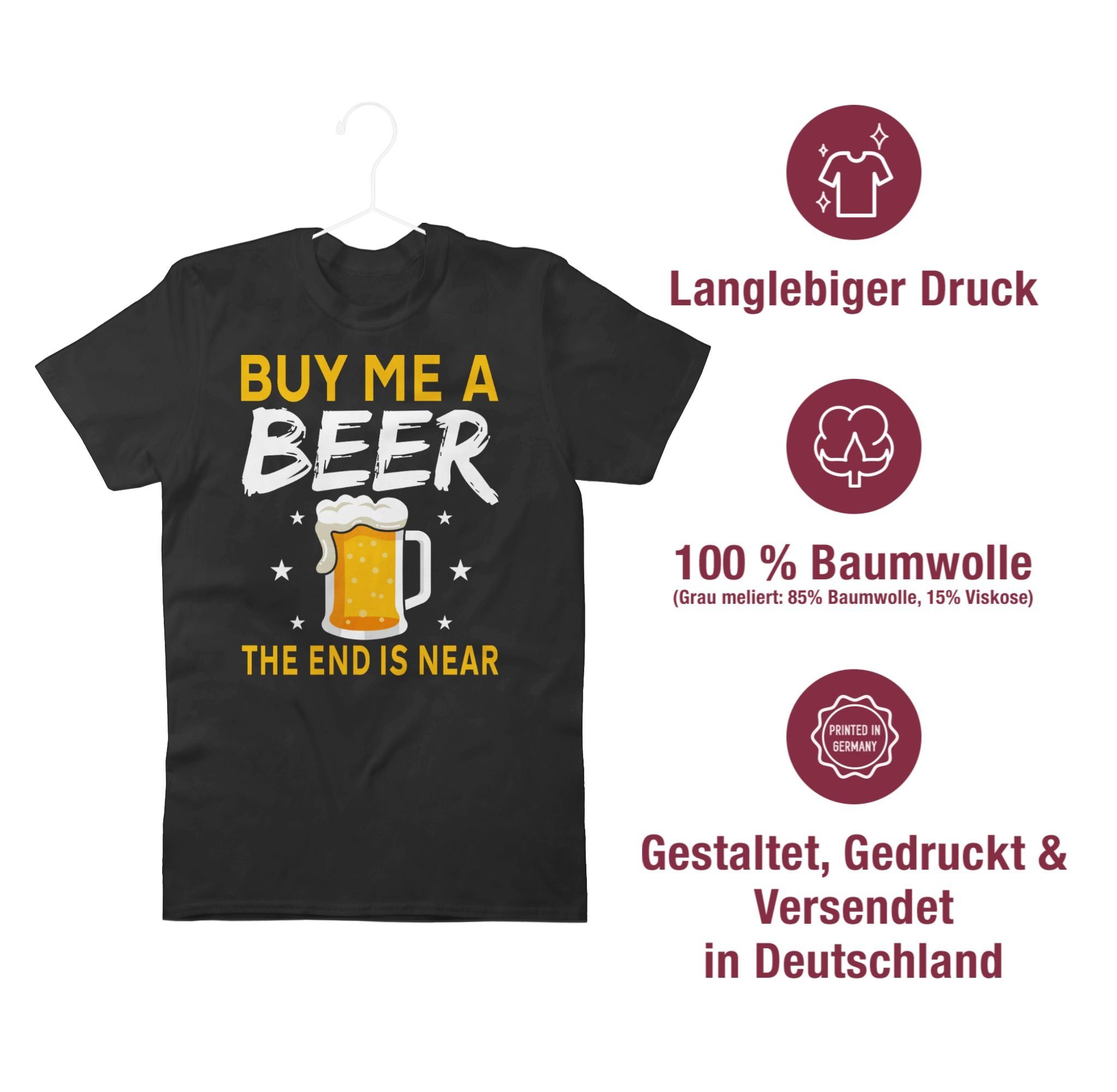 Shirtracer T-Shirt Buy beer end near Bier is me JGA a the 01 Schwarz Männer Sterne