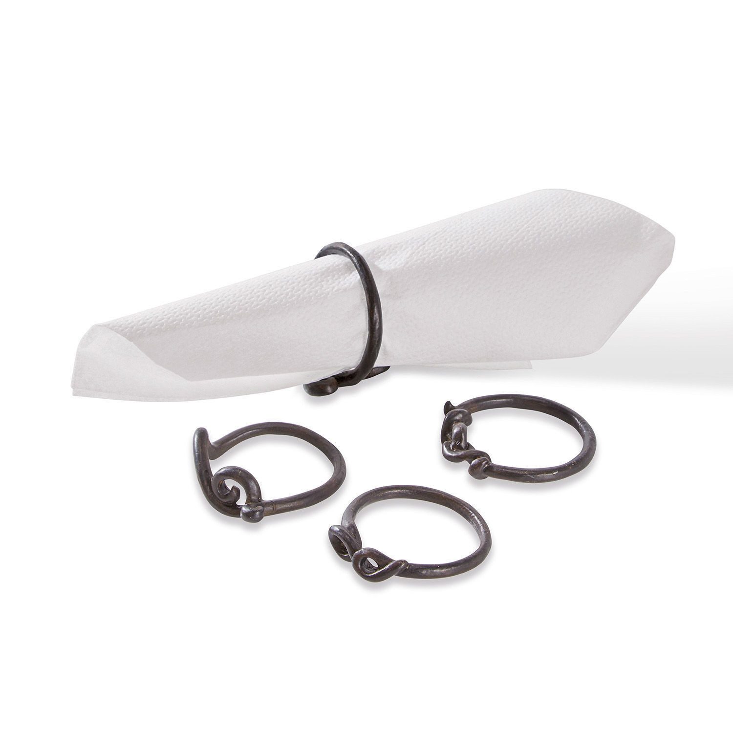 Mirabeau Салфеткиring Салфеткиring 4er Set Astor schwarz, Gusseisen