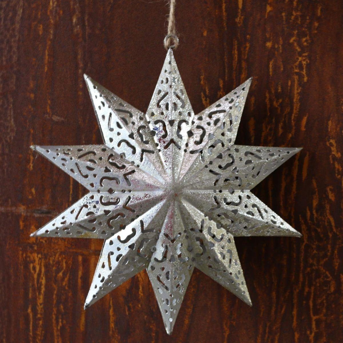 440s Christbaumschmuck 440s 3D Stern aus Blech ca. 20cm D (1-tlg)