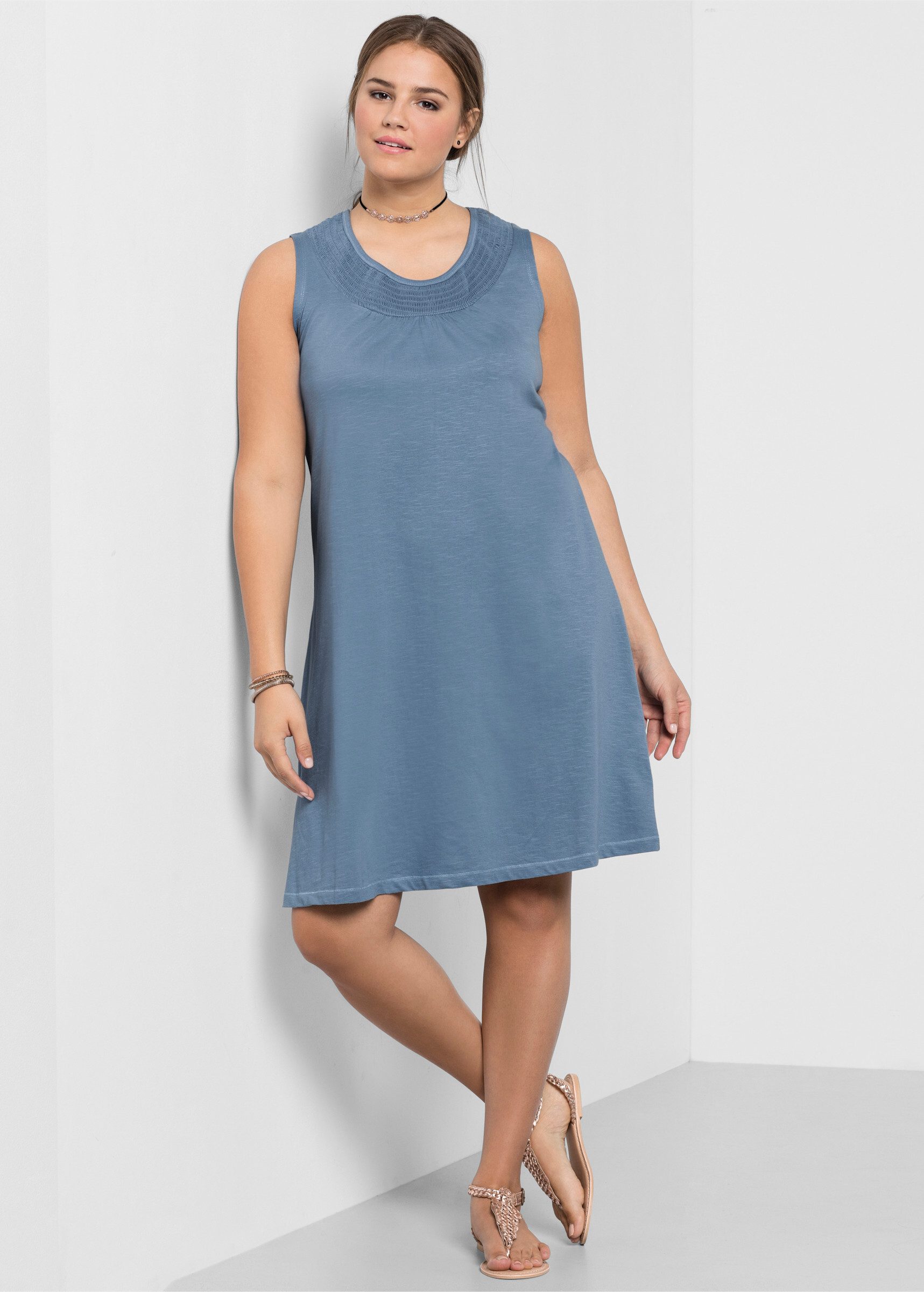 Sheego Jerseykleid Jerseykleid Ärmellos günstig online kaufen