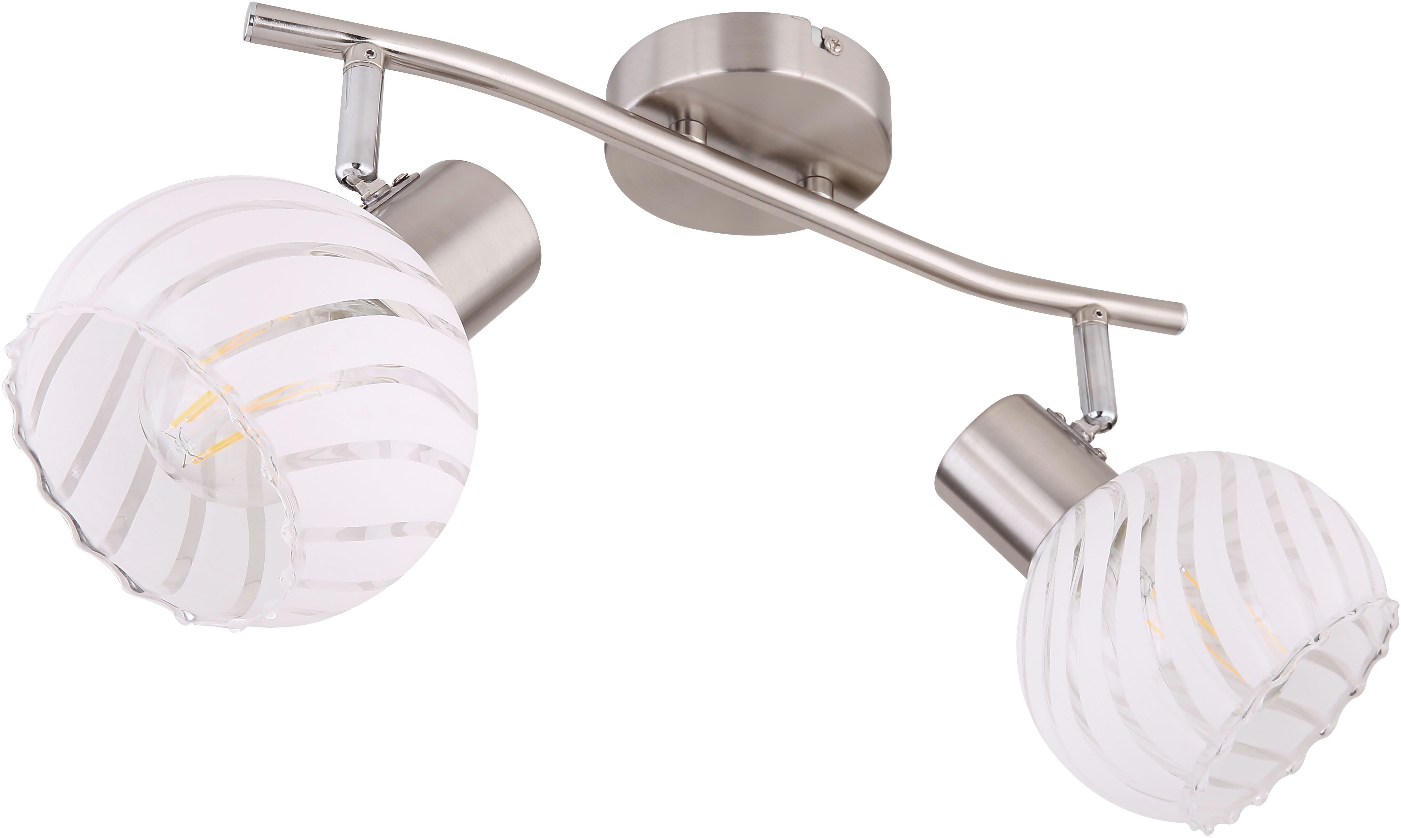 GLOBO LIGHTING Deckenstrahler WILLY, ohne Leuchtmittel, Deckenstrahler/Glas klar/Flur/Wohnzimmer