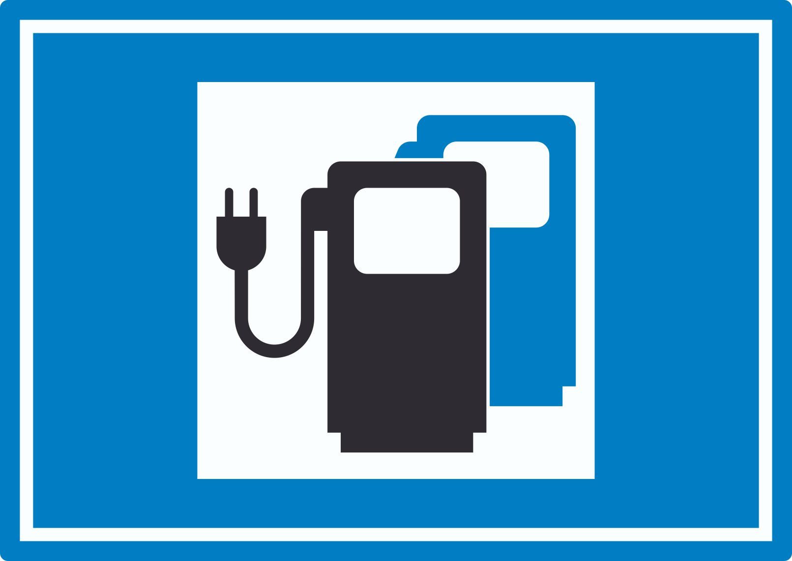 HB-Druck Aufkleber Ladestation Elektrofahrzeuge Symbol Aufkleber, wetterfest, UV-beständig, kratzfest