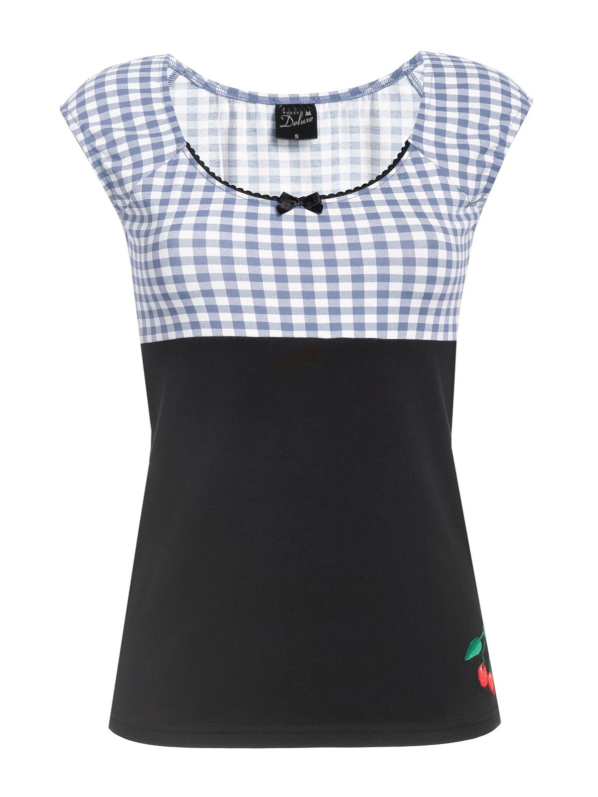 Pussy Deluxe T-Shirt Lightpink Plaid Evie günstig online kaufen