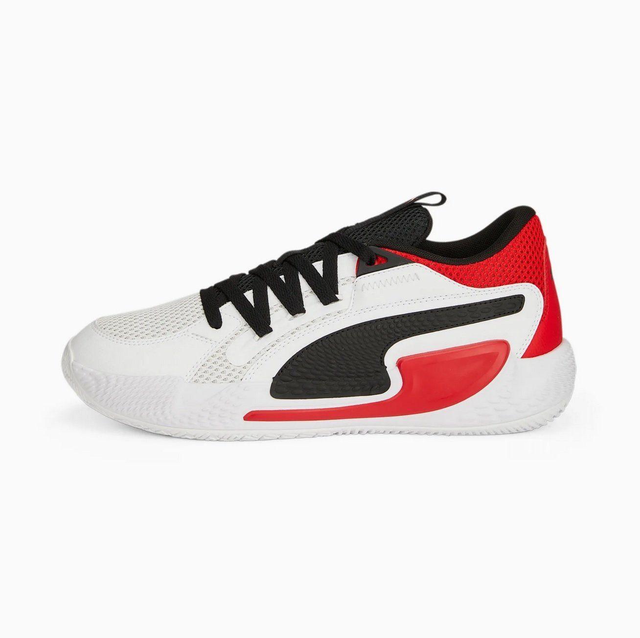 PUMA Hallen-Indoorschuhe Court Rider Chaos weiss/rot/schwarz Herren Handballschuh