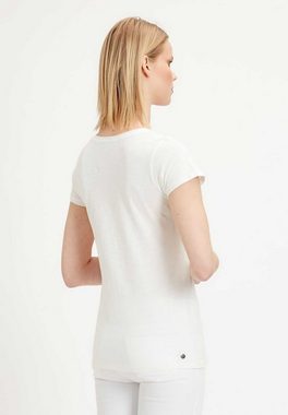 ORGANICATION T-Shirt T-Shirt aus Bio-Baumwolle mit Blumen-Print in Off White