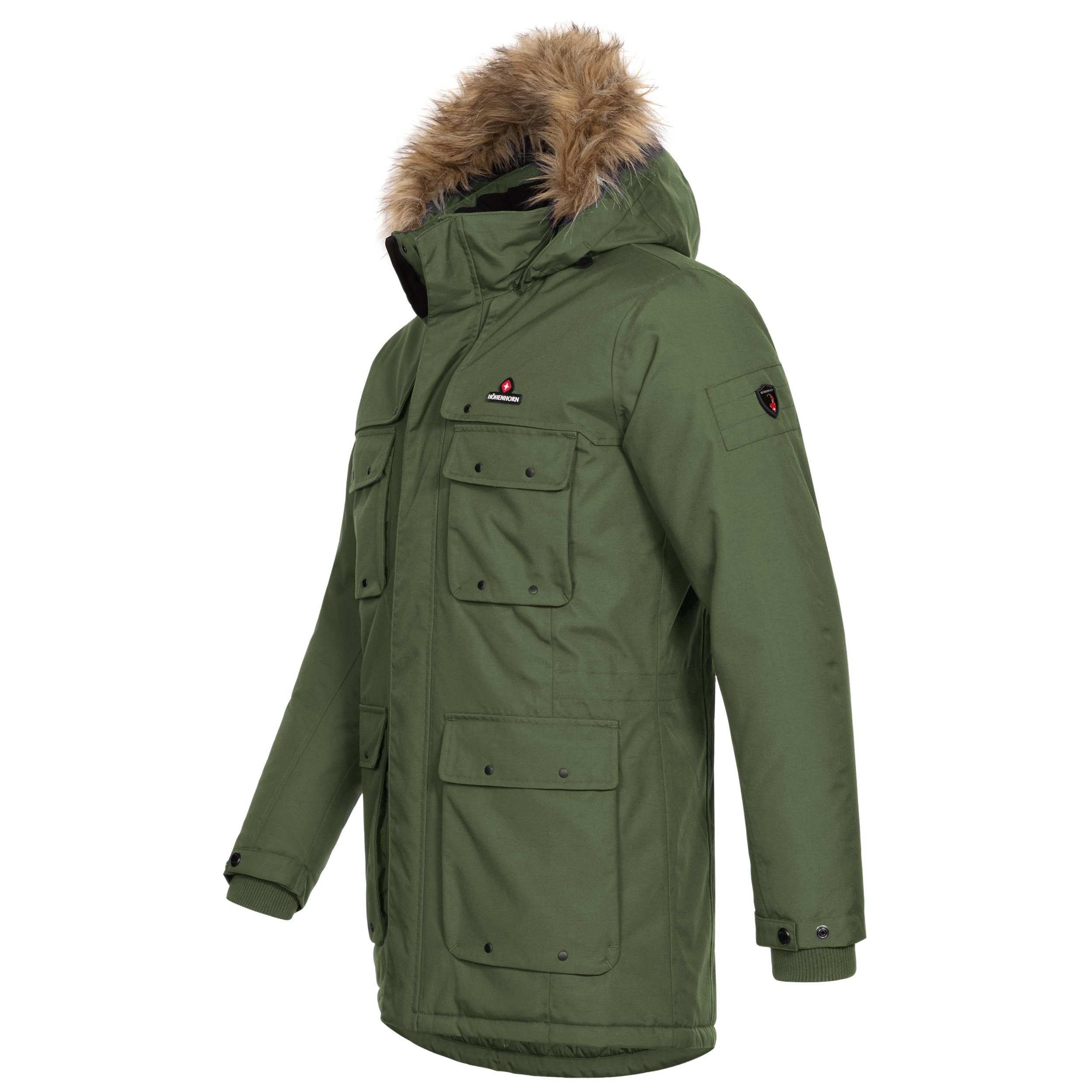 Höhenhorn Winterjacke Arpiglias Herren Winter Jacke Parka Parker mit Kunstfell Gefüttert