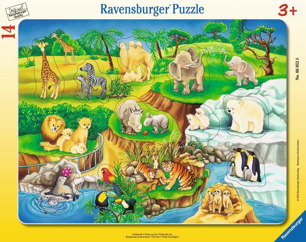 Ravensburger Puzzle 14 Teile Ravensburger Kinder Rahmen Puzzle Zoobesuch 06 günstig online kaufen