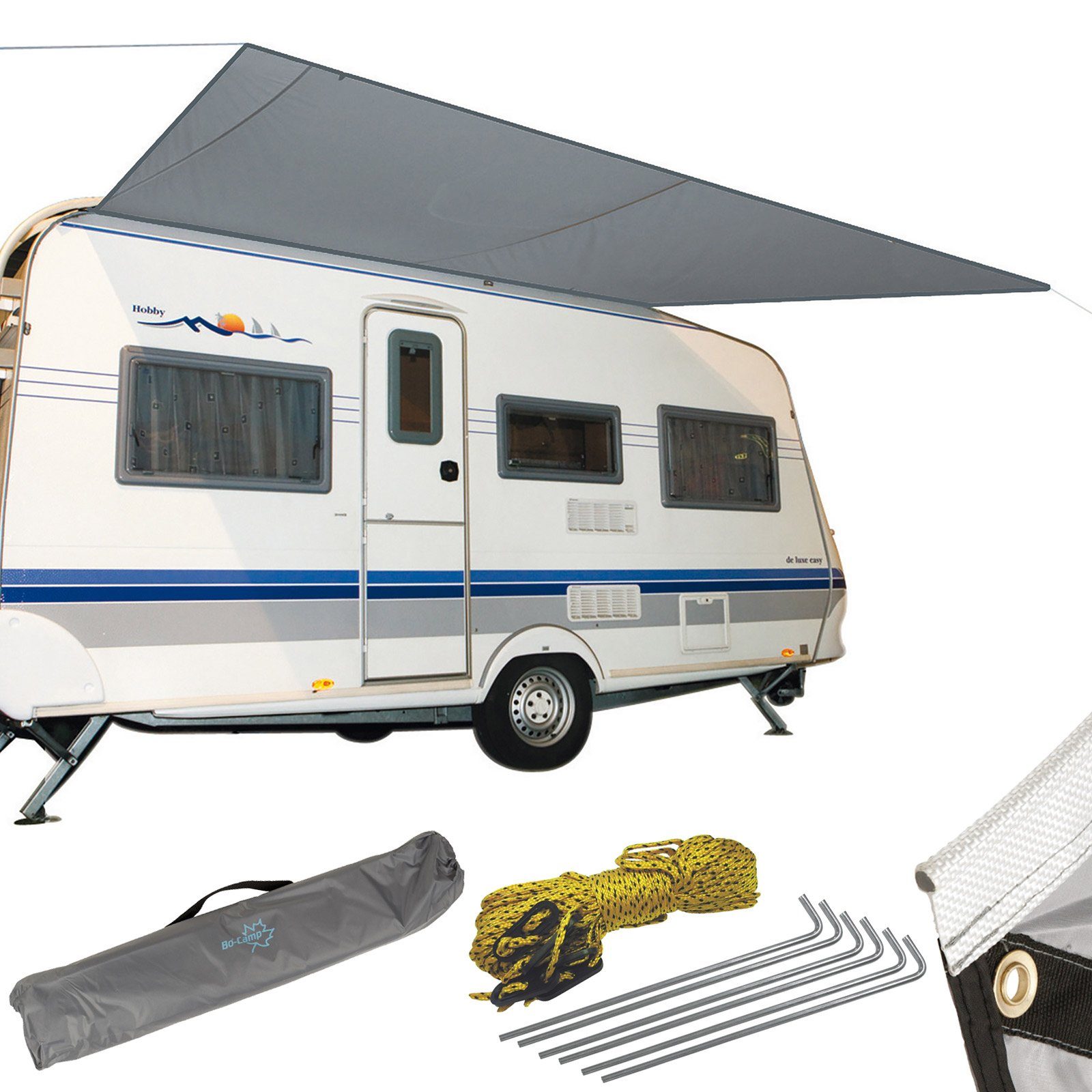 Wohnmobil, Vorzelt Bo-Camp Für Vordach Bus Markise & Keder 3,5x2,4m Wohnwagen Sonnensegel