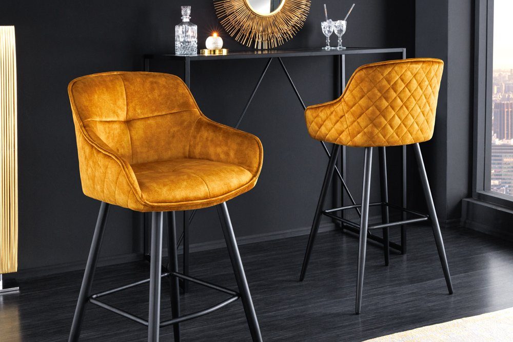riess-ambiente Barhocker EUPHORIA senfgelb / schwarz günstig online kaufen