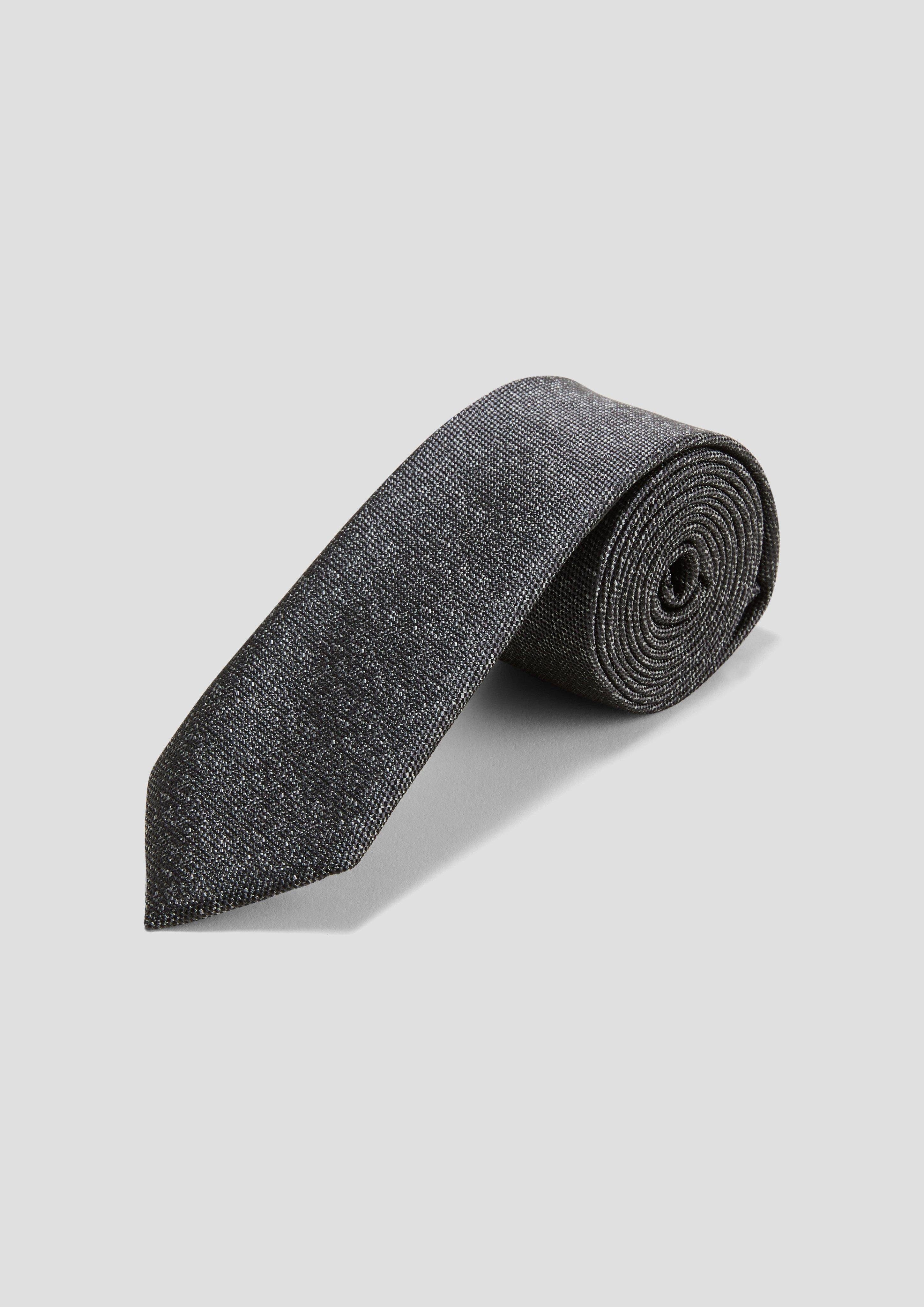 s.Oliver Krawatte Krawatte aus Seidenmix schwarz