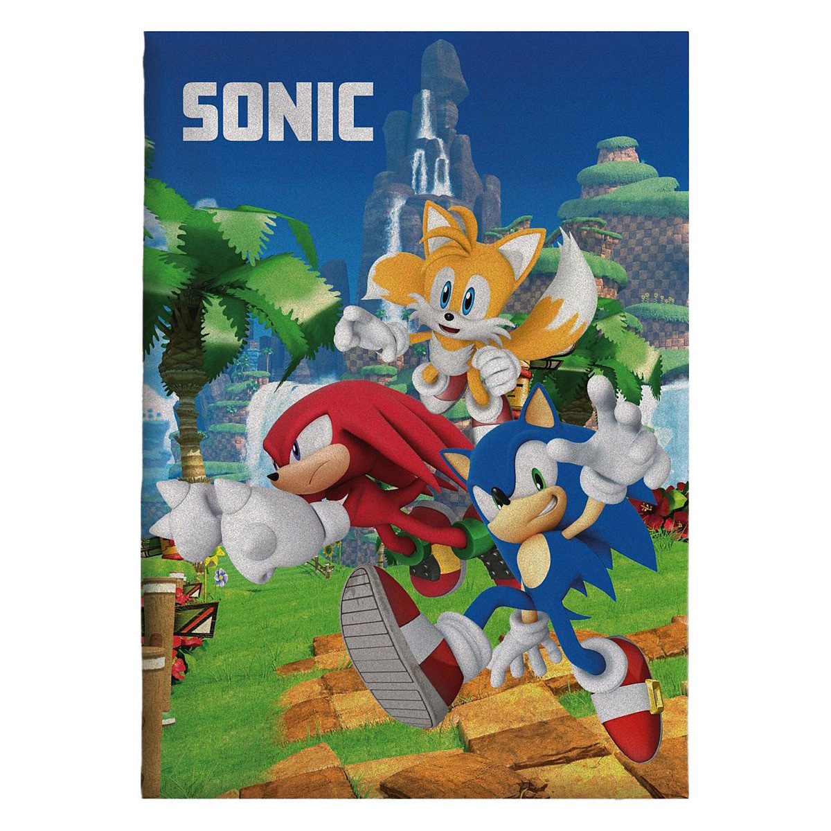 Kinderdecke Sonic Unisex Kinder, Sega, Kuscheldecke, Kinderdecke, Babydecke, Wohndecke, Schmusedecke