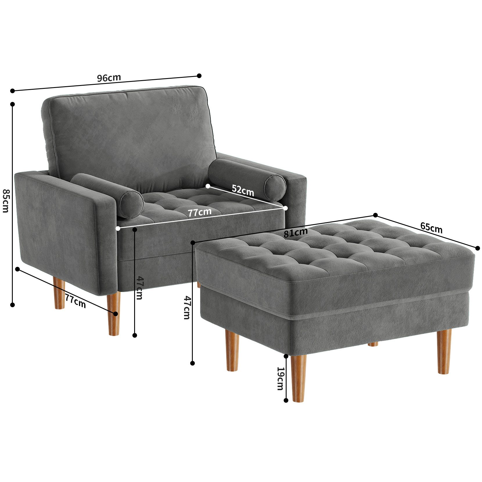 OUNUO TV-Sessel Relaxsessel Sessel mit hocker günstig online kaufen