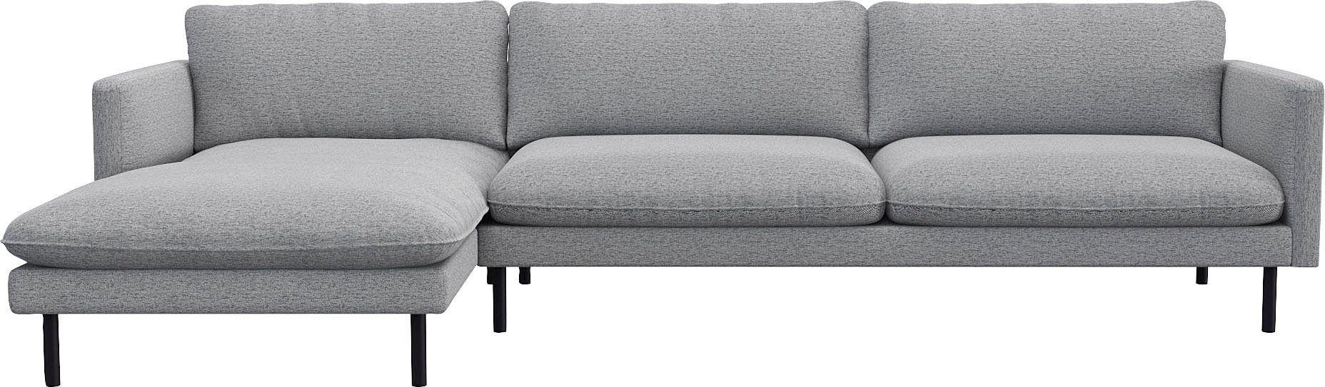 FLEXLUX Ecksofa Bolzano, elegant und bequem, L-Form, Sitzaufbau mit Kaltschaum & Stahl-Wellen, loose Sitz -& Rückenkissen
