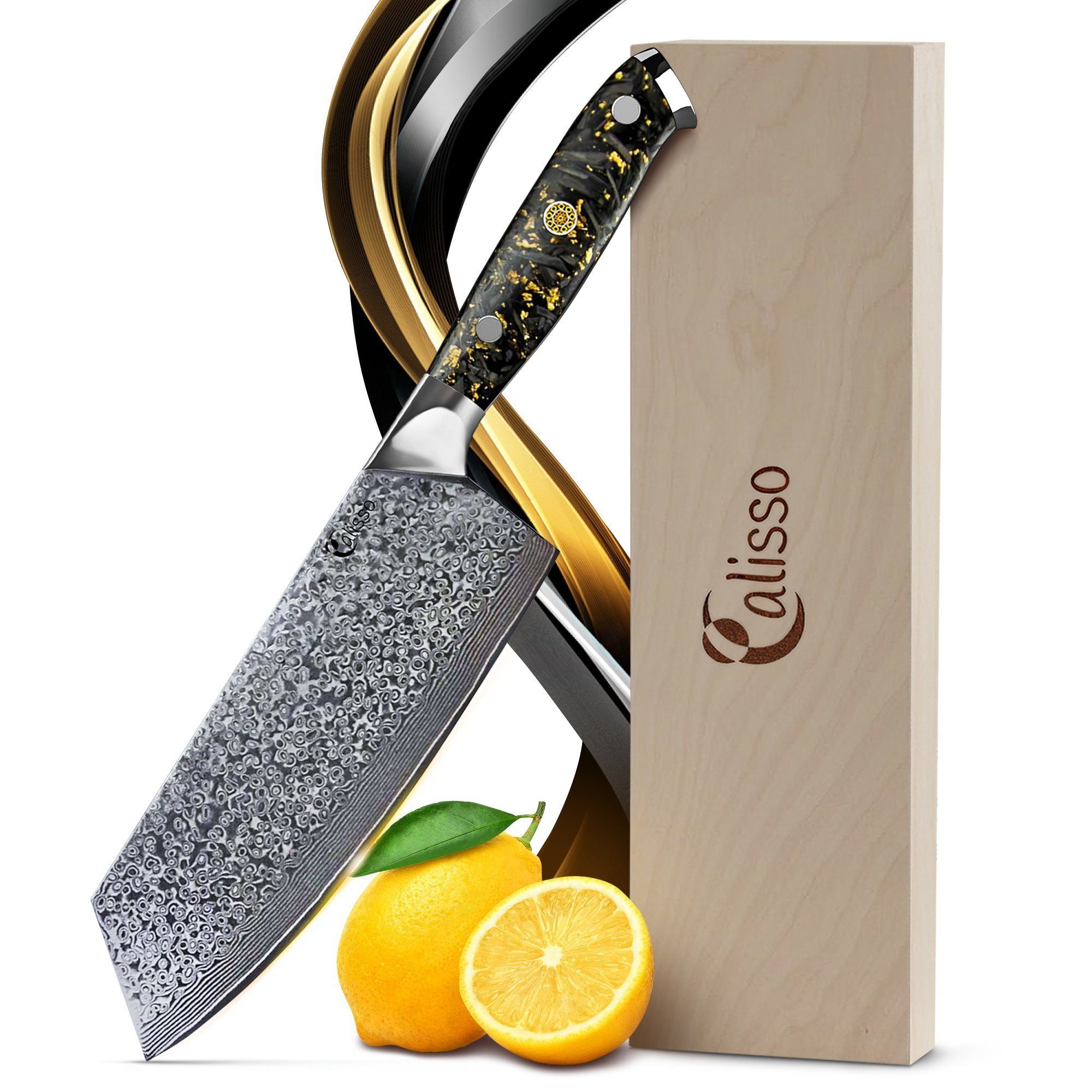 Calisso Тесак Gold & Ash Line Chai Dao Chinesisches Кухонные ножи
