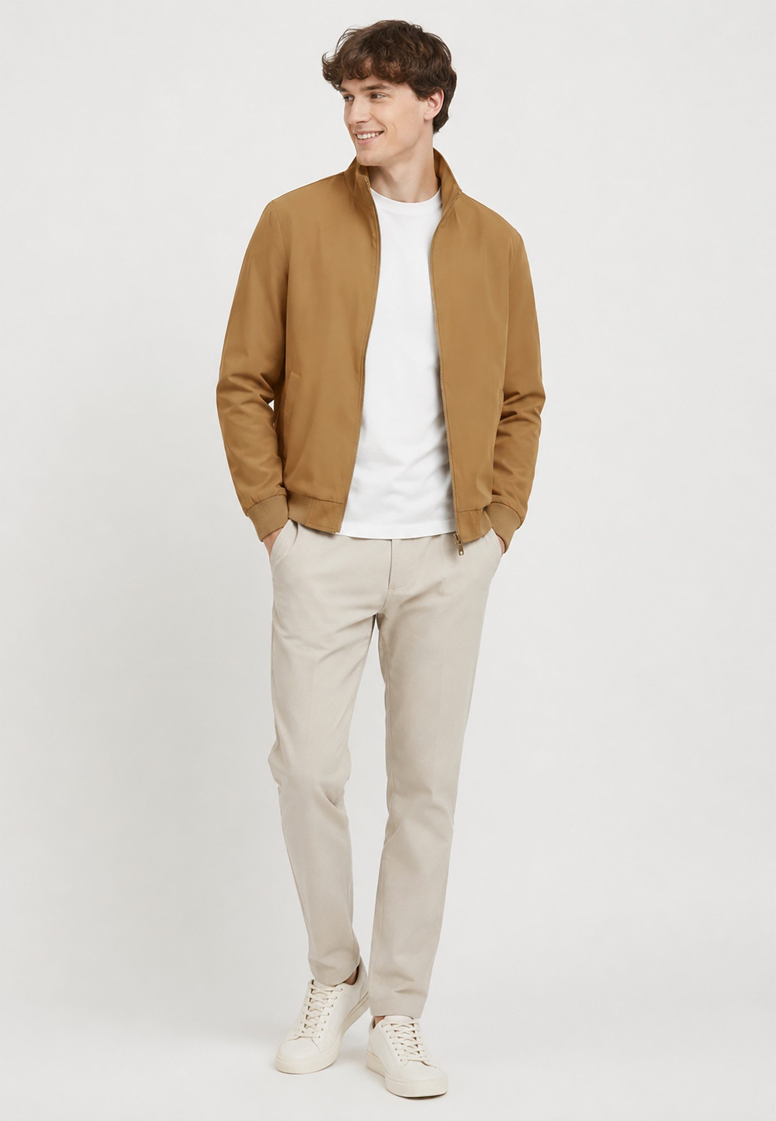 Blend Blouson Moderner Stehkragen Reißverschluss Rippbündchen Taschen (1-St) BHEFI JKT