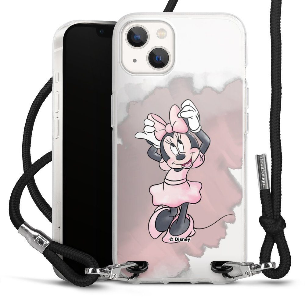 DeinDesign Handyhülle Mickey & Minnie Mouse Disney Motiv ohne Hintergrund, Apple iPhone 13 Handykette Hülle mit Band Case zum Umhängen