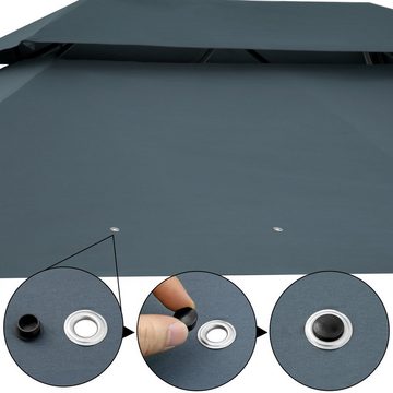 Casaria Pavillon Topas, 3x4m, UV-Schutz 50+, robust, Metall, Seitenwände