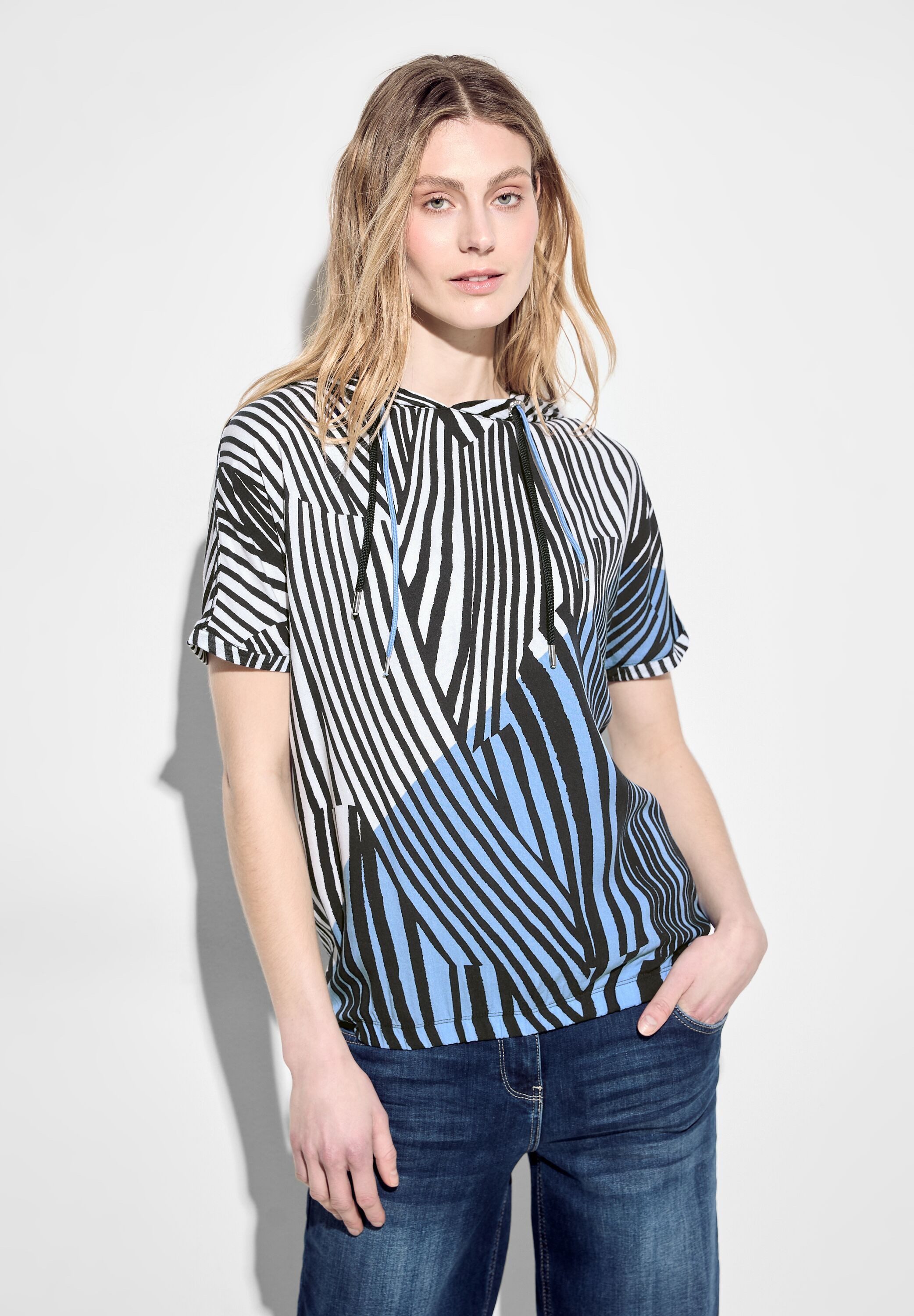 CECIL Kapuzenshirt mit Streifenmuster günstig online kaufen